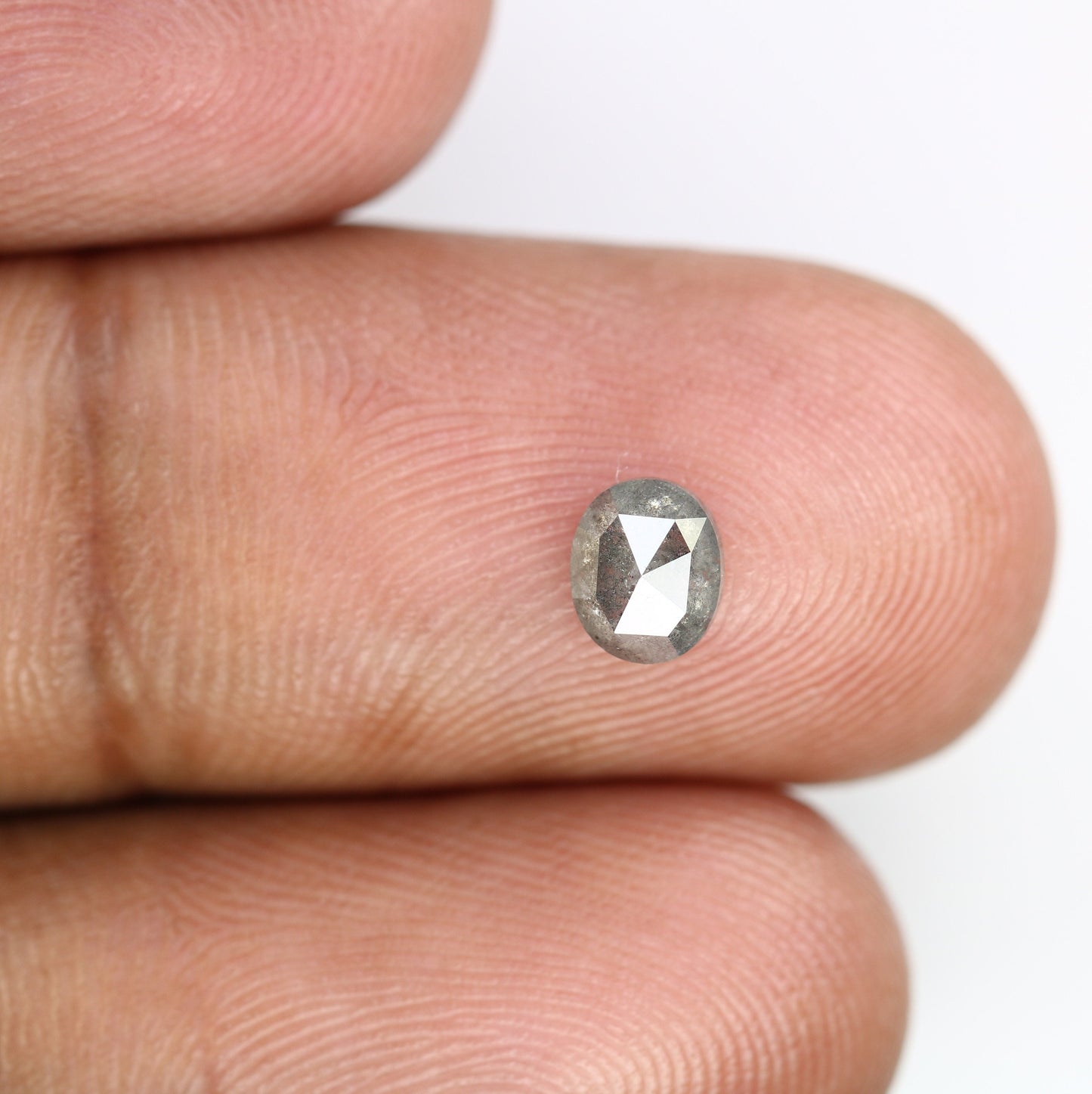 0.60 CT Oval Salt and Pepper Diamond - Unique Loose Gemstone for Custom Jewelry, Raw Diamond for Engagement Rings & Special Gift Ideas
