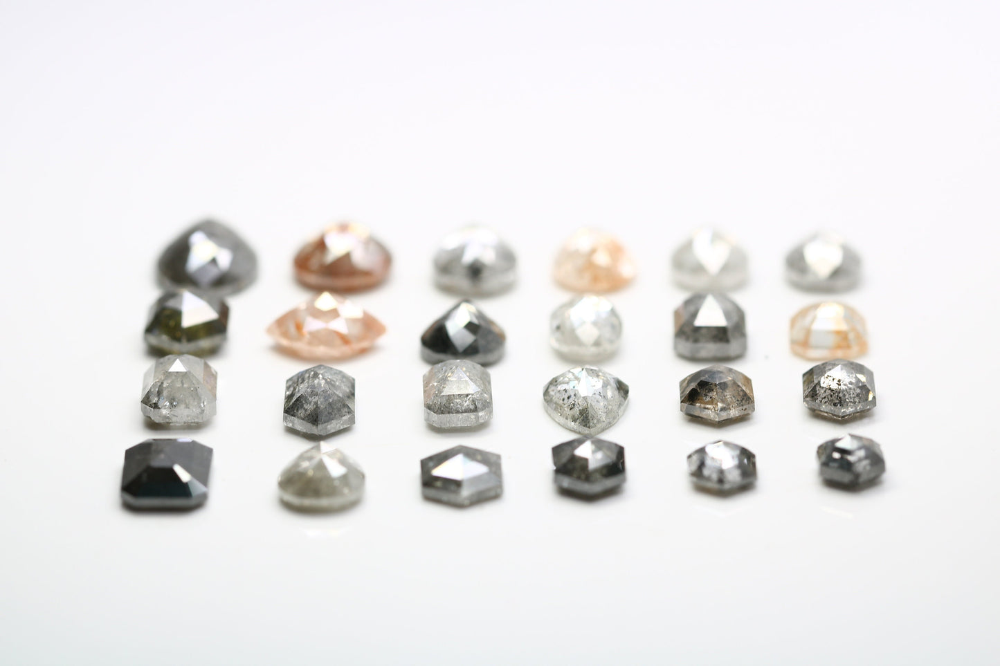 Natural Loose Salt and Pepper Diamonds | Mixed Shape Earth-Mined Gems | Unique Diamonds by RocksDiamonds
