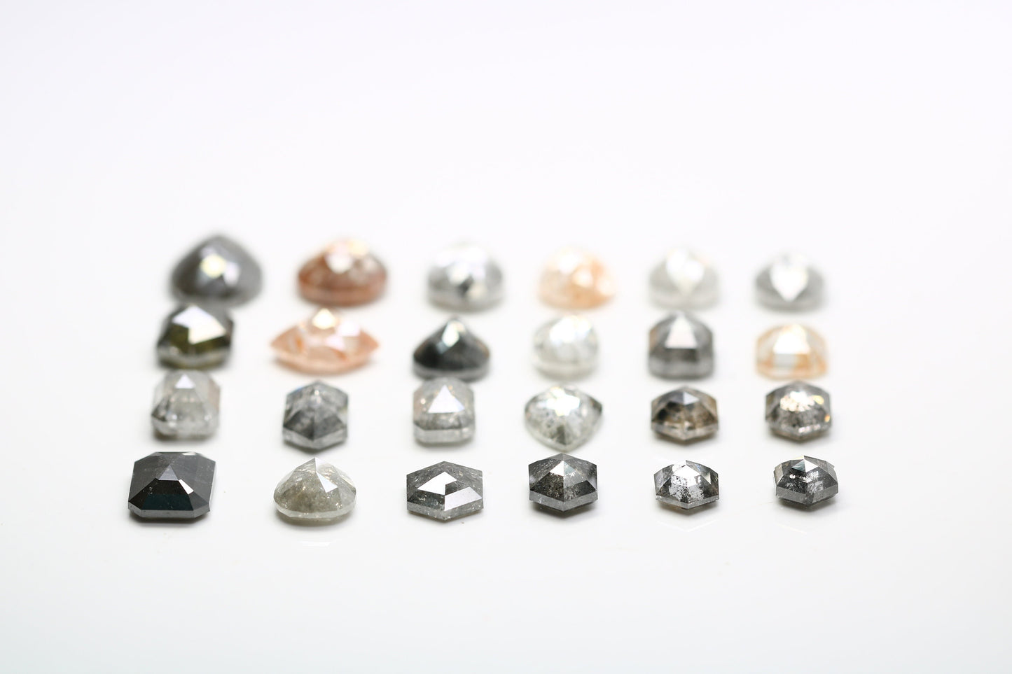 Natural Loose Salt and Pepper Diamonds | Mixed Shape Earth-Mined Gems | Unique Diamonds by RocksDiamonds
