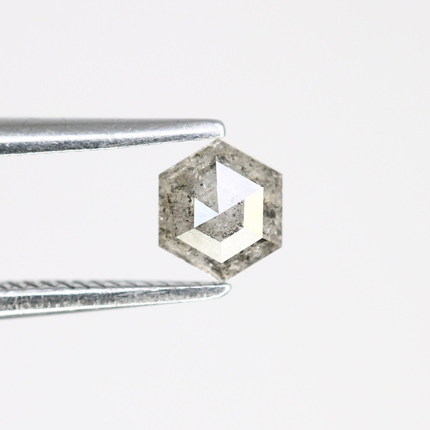 0.41 CT Salt and Pepper Hexagon Cut - Natural Loose Hexagon Shape -Unique Diamond for Ring - Special Gift for Her - Wholesaler of Diamond