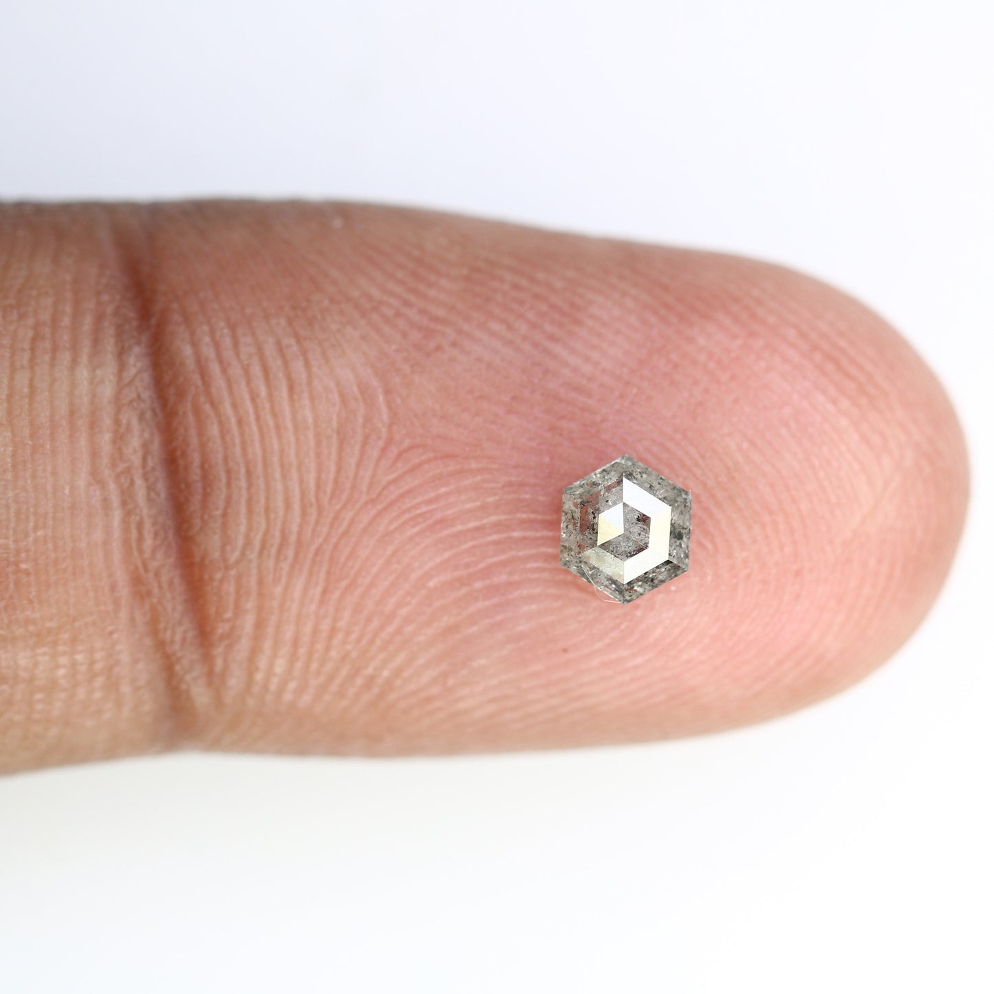0.41 CT Salt and Pepper Hexagon Cut - Natural Loose Hexagon Shape -Unique Diamond for Ring - Special Gift for Her - Wholesaler of Diamond