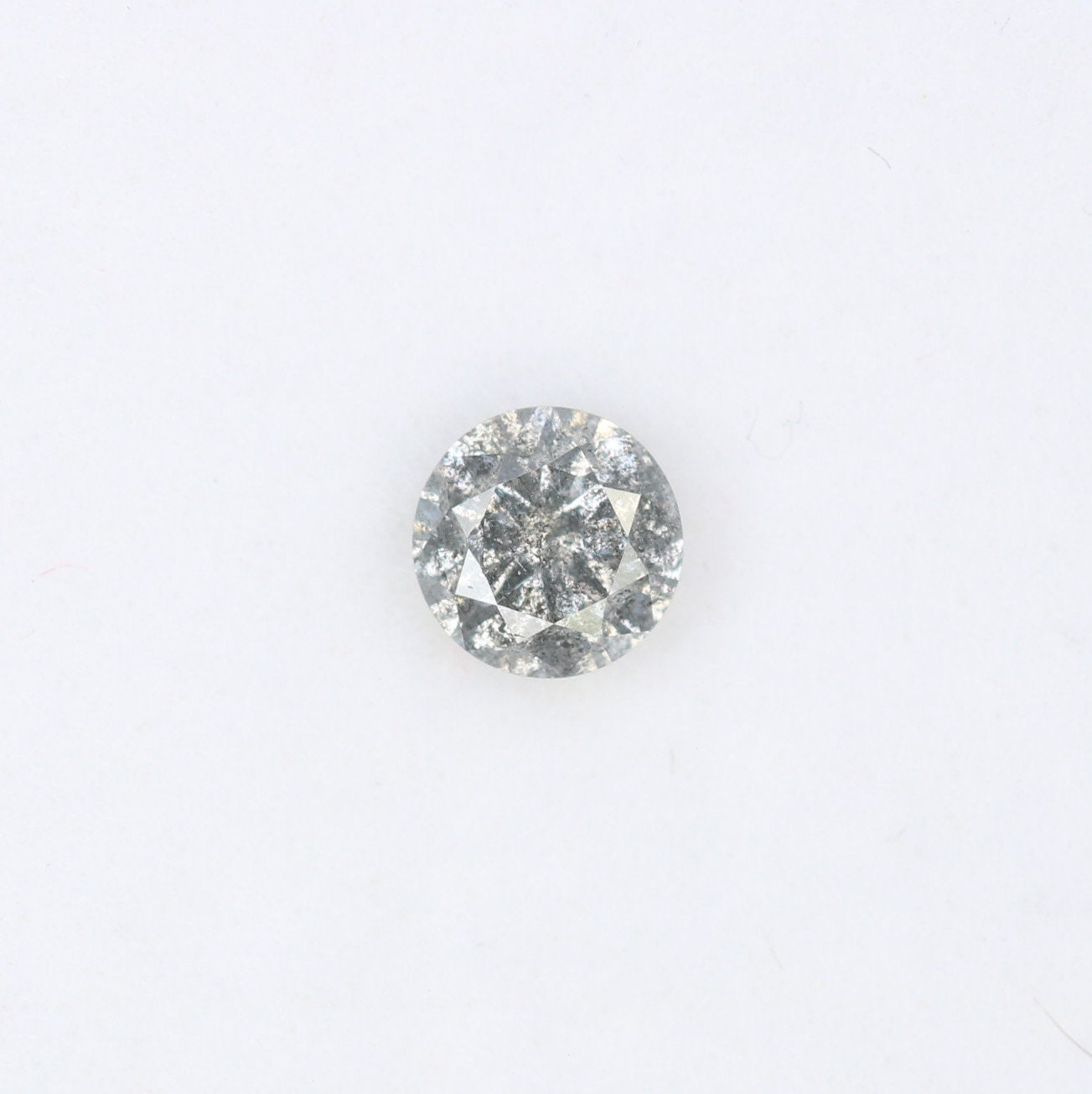 0.35 ct Salt and pepper round brilliant cut diamondFor Gold Ring Diamonds