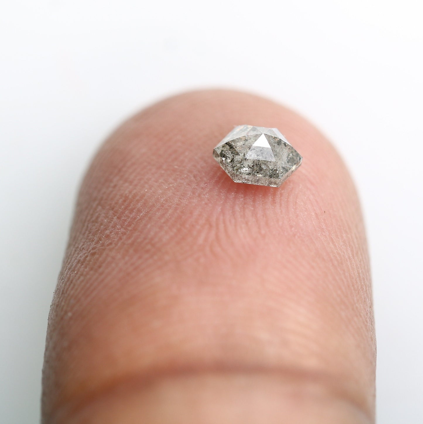 0.41 CT Salt and Pepper Hexagon Cut - Natural Loose Hexagon Shape -Unique Diamond for Ring - Special Gift for Her - Wholesaler of Diamond