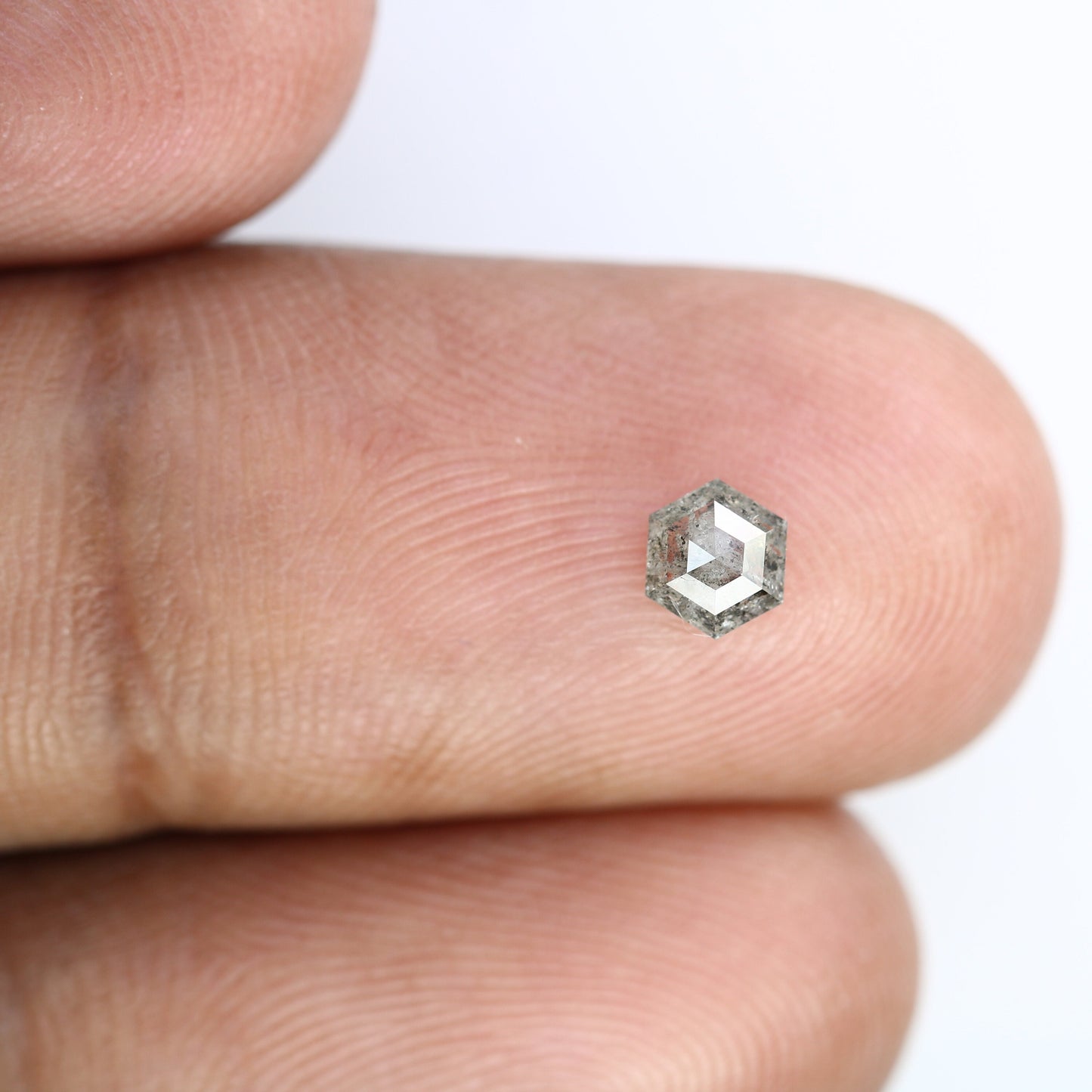 0.41 CT Salt and Pepper Hexagon Cut - Natural Loose Hexagon Shape -Unique Diamond for Ring - Special Gift for Her - Wholesaler of Diamond