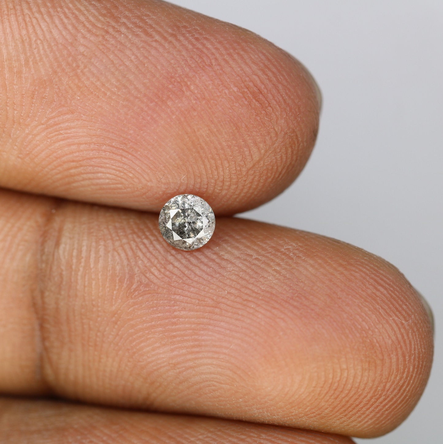 0.35 ct Salt and pepper round brilliant cut diamondFor Gold Ring Diamonds