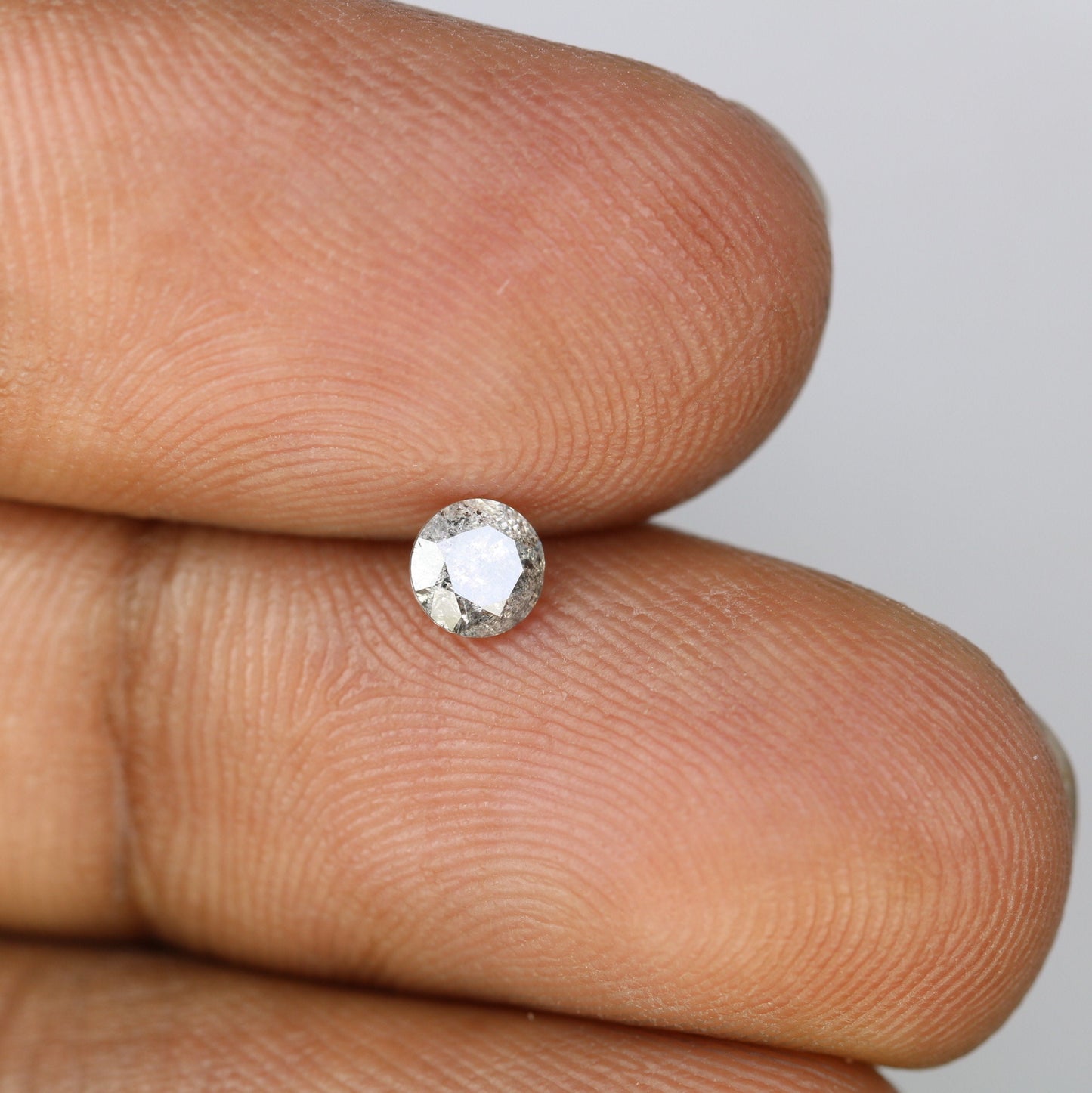 0.35 ct Salt and pepper round brilliant cut diamondFor Gold Ring Diamonds