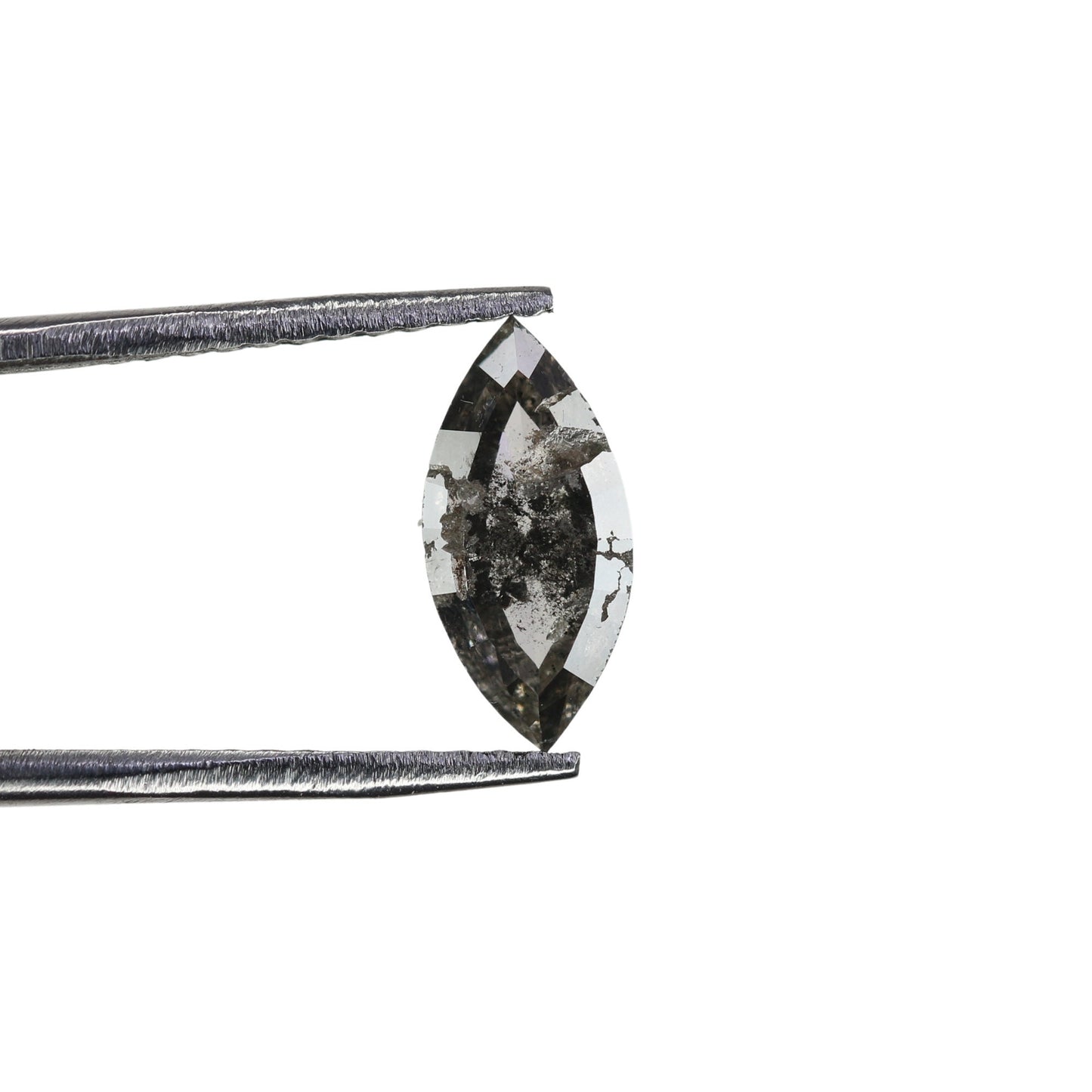 0.77 CT Marquise Shape Salt And Pepper Diamond | Natural Loose Black/Grey Diamonds For Weeding & Earring | For pendant | For Bracelet