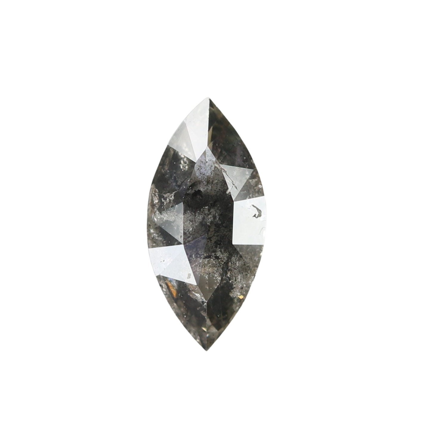 0.77 CT Marquise Shape Salt And Pepper Diamond | Natural Loose Black/Grey Diamonds For Weeding & Earring | For pendant | For Bracelet