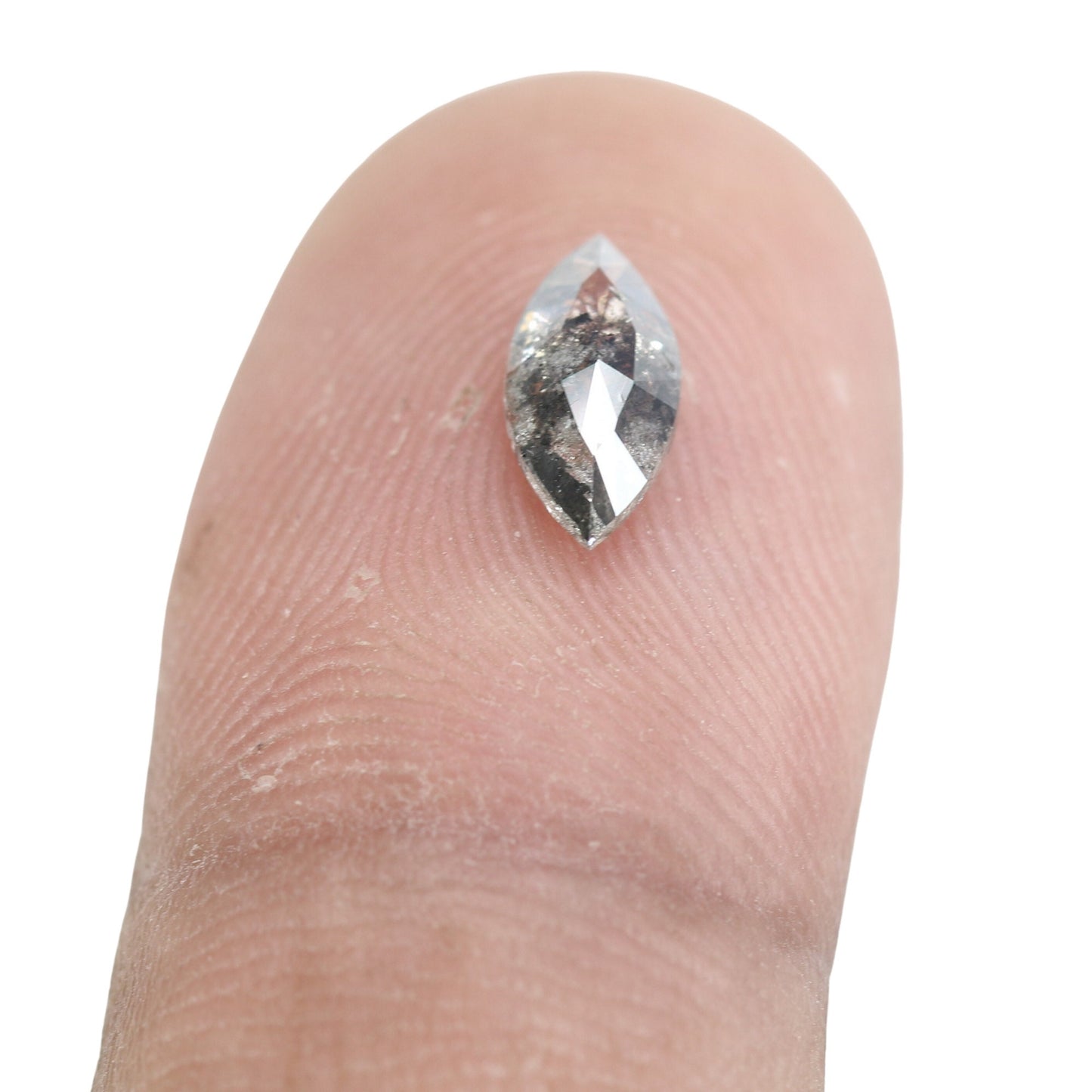 0.77 CT Marquise Shape Salt And Pepper Diamond | Natural Loose Black/Grey Diamonds For Weeding & Earring | For pendant | For Bracelet