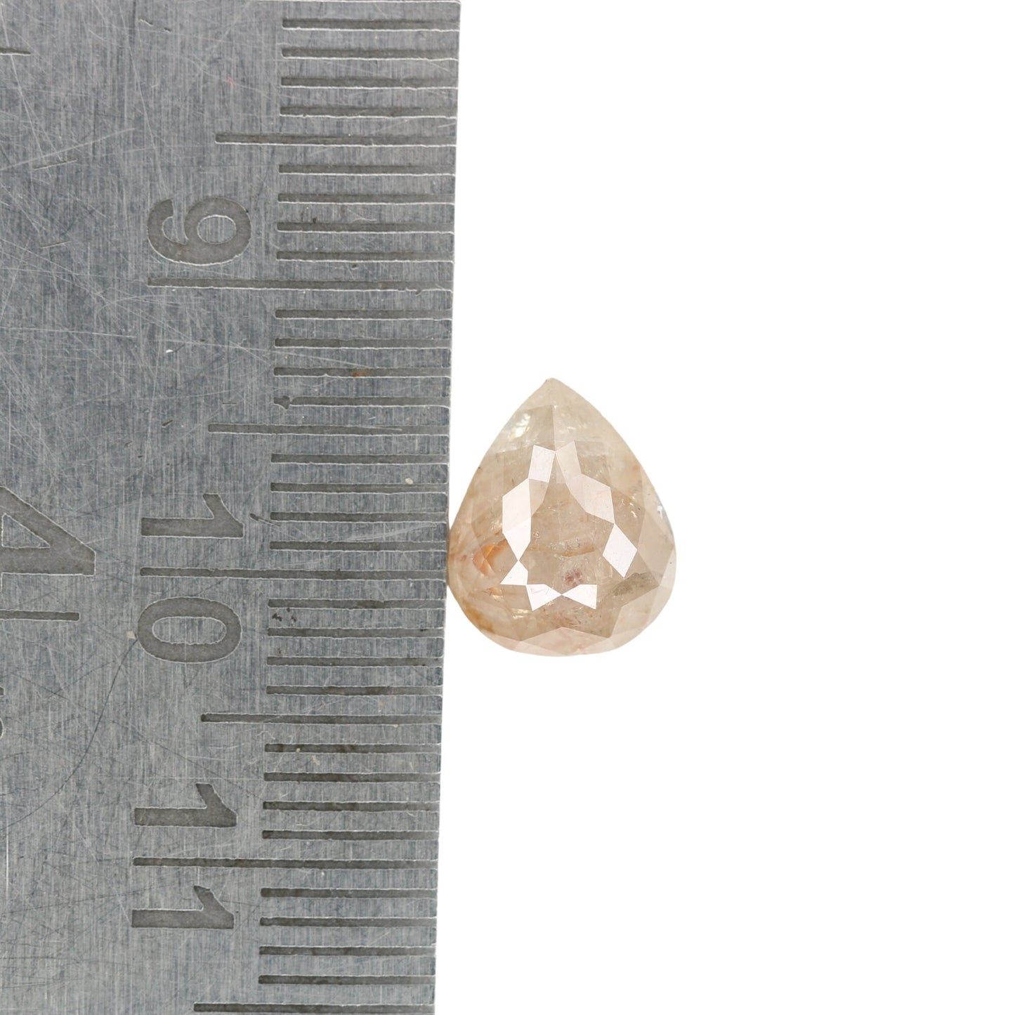 2.05 CT Antique Peach Pear Shape Loose Galaxy Diamond | Statement Jewelry Gem | Custom Ring | Perfect Peach Diamond Gift for Her