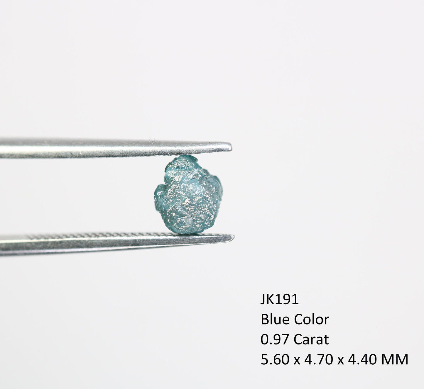 0.97 CT blue raw rough diamond natural uncut diamond loose diamonds for her antique wedding ring gifts for mom salt and pepper
