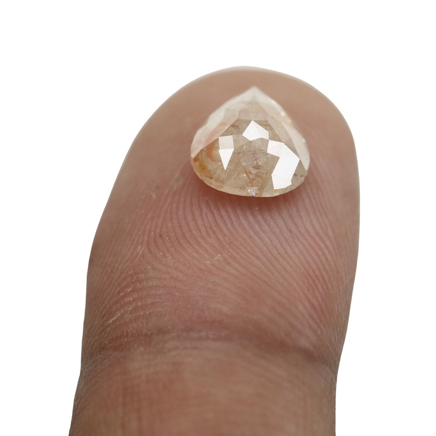 2.05 CT Antique Peach Pear Shape Loose Galaxy Diamond | Statement Jewelry Gem | Custom Ring | Perfect Peach Diamond Gift for Her
