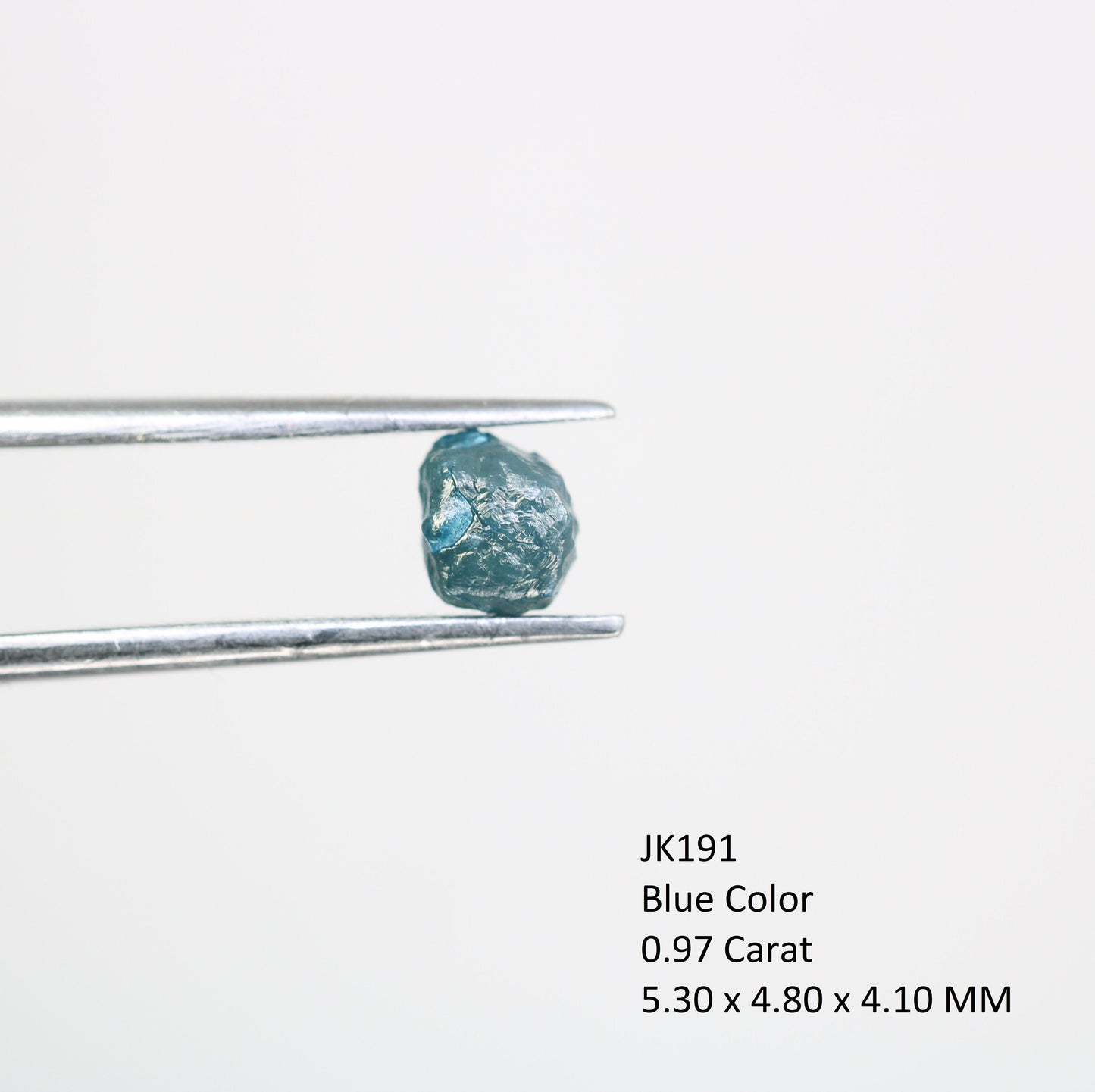 0.97 CT blue raw rough diamond natural uncut diamond loose diamonds for her antique wedding ring gifts for mom salt and pepper