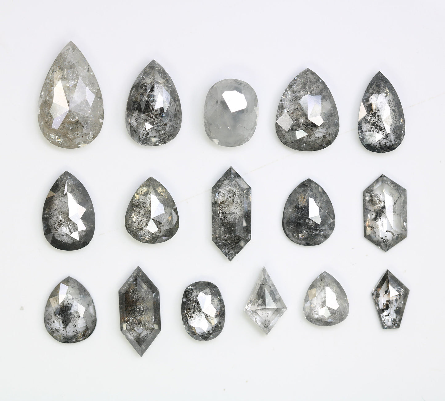 Natural Salt and Pepper Diamonds | Mixed Cut Loose Earth-Mined Gems for Engagement Rings | Ideal for Earrings & Wedding Bands