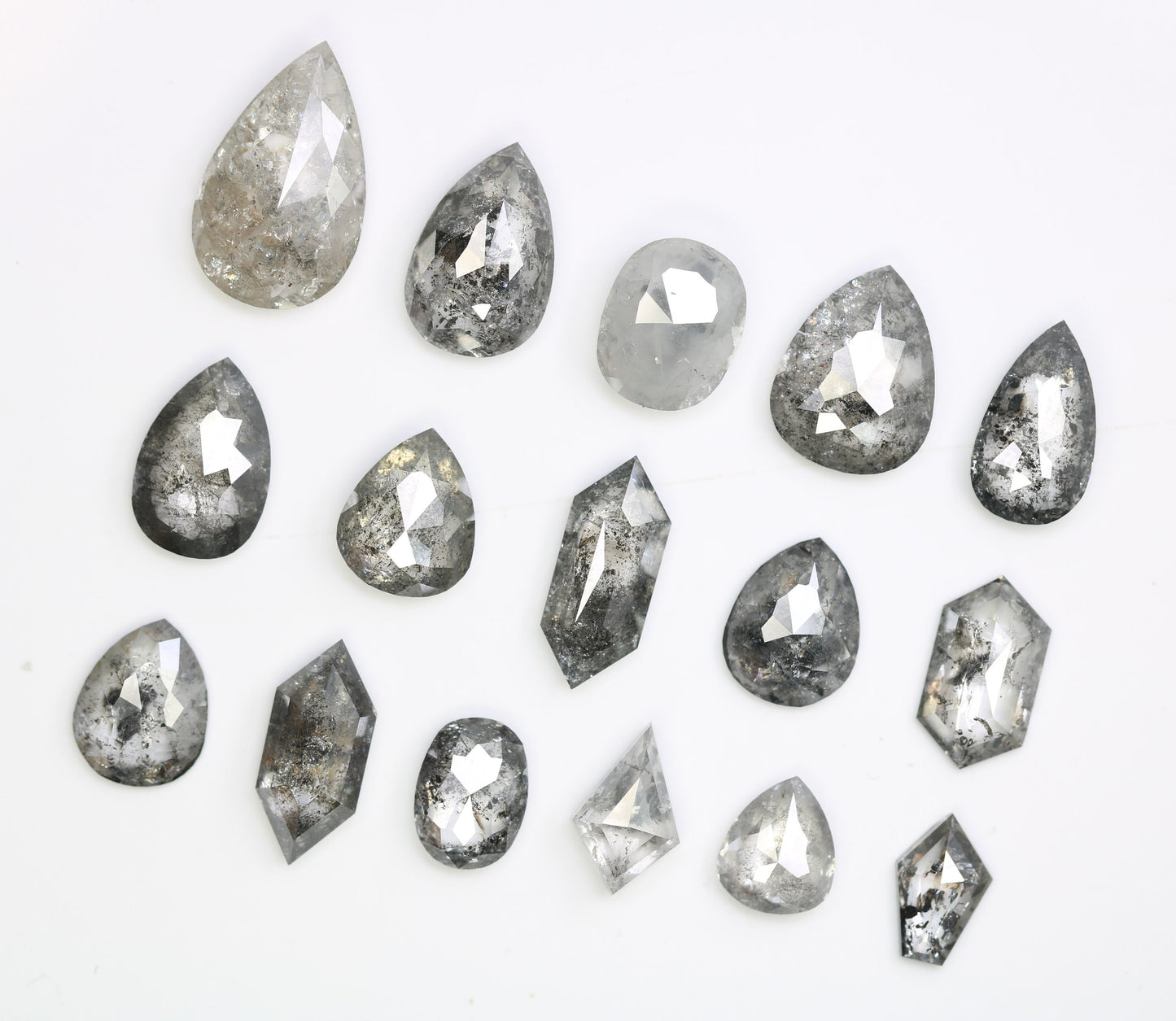 Natural Salt and Pepper Diamonds | Mixed Cut Loose Earth-Mined Gems for Engagement Rings | Ideal for Earrings & Wedding Bands