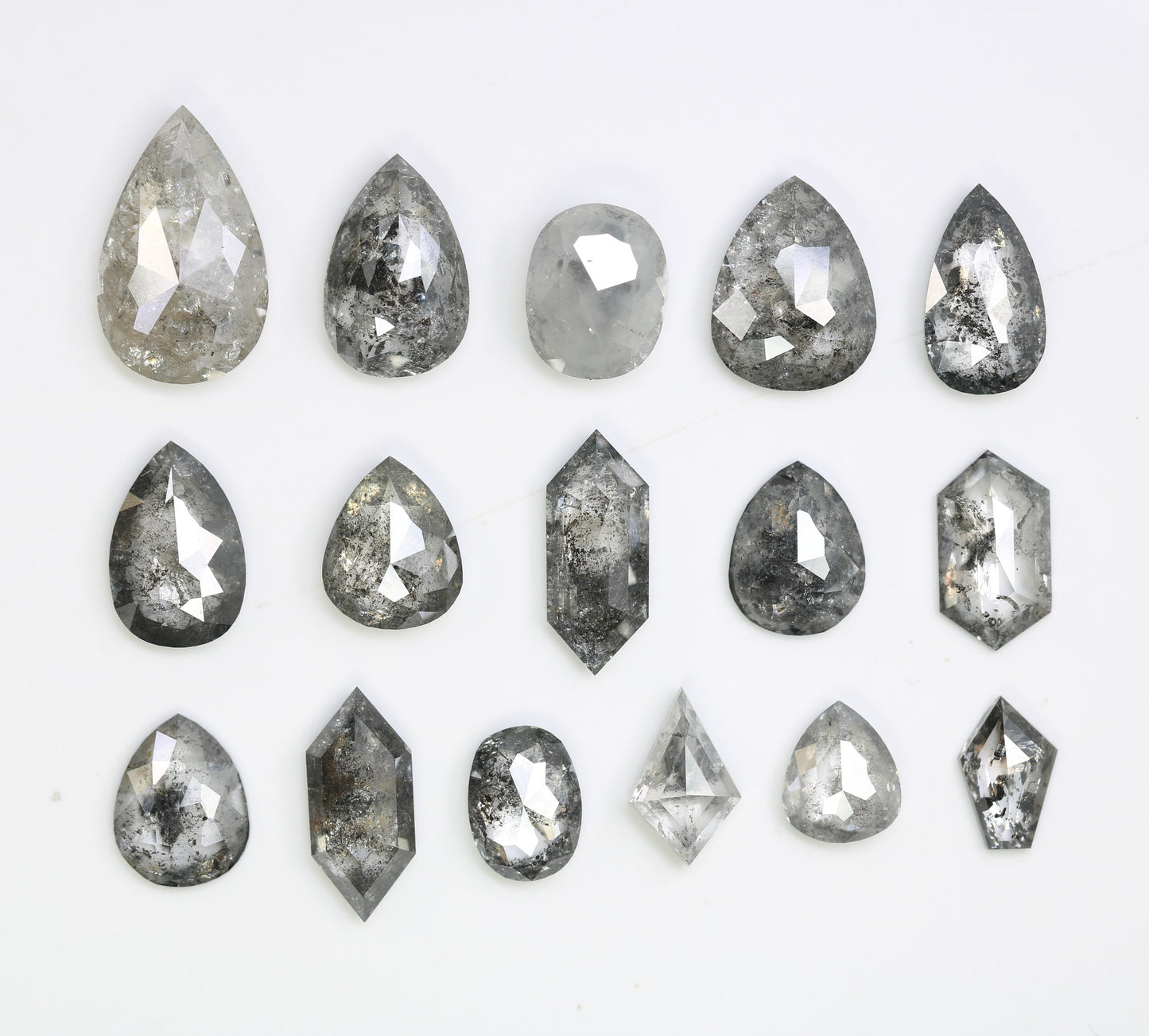 Natural Salt and Pepper Diamonds | Mixed Cut Loose Earth-Mined Gems for Engagement Rings | Ideal for Earrings & Wedding Bands