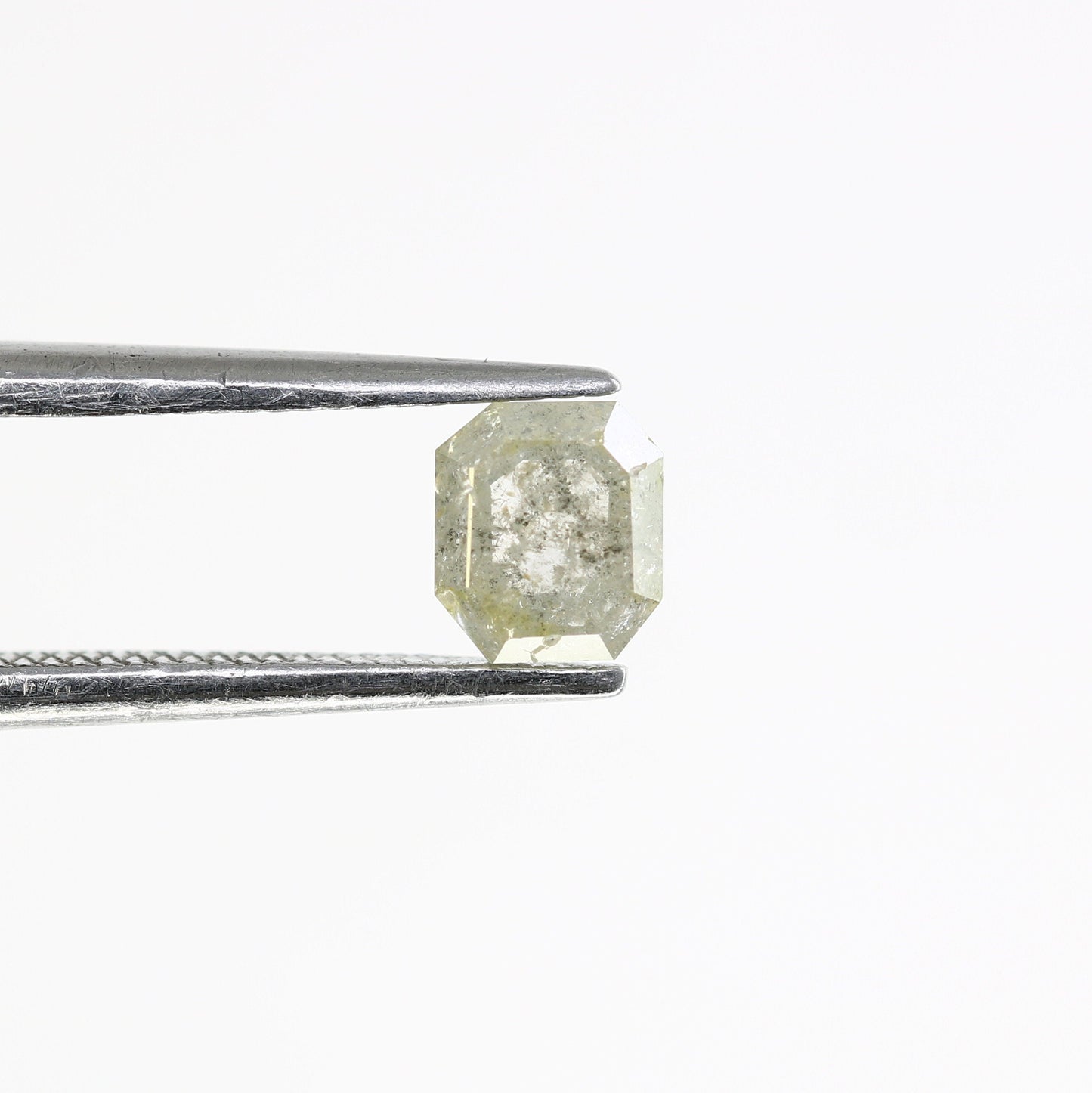 0.68 CT Emerald Cut Loose Diamond - Salt and Pepper Emerald Shape Diamond - Emerald For Wedding Ring - LABORDAY Offer - Customize Jewelry