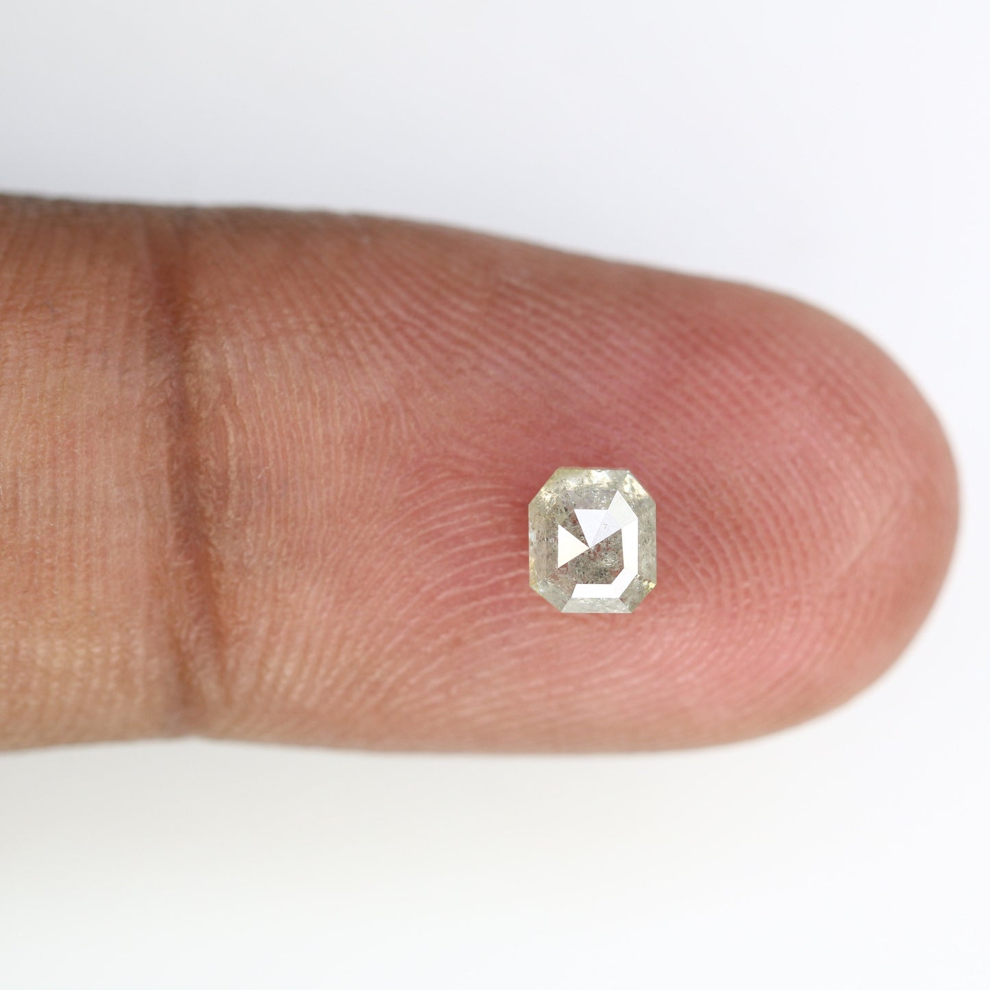 0.68 CT Emerald Cut Loose Diamond - Salt and Pepper Emerald Shape Diamond - Emerald For Wedding Ring - LABORDAY Offer - Customize Jewelry