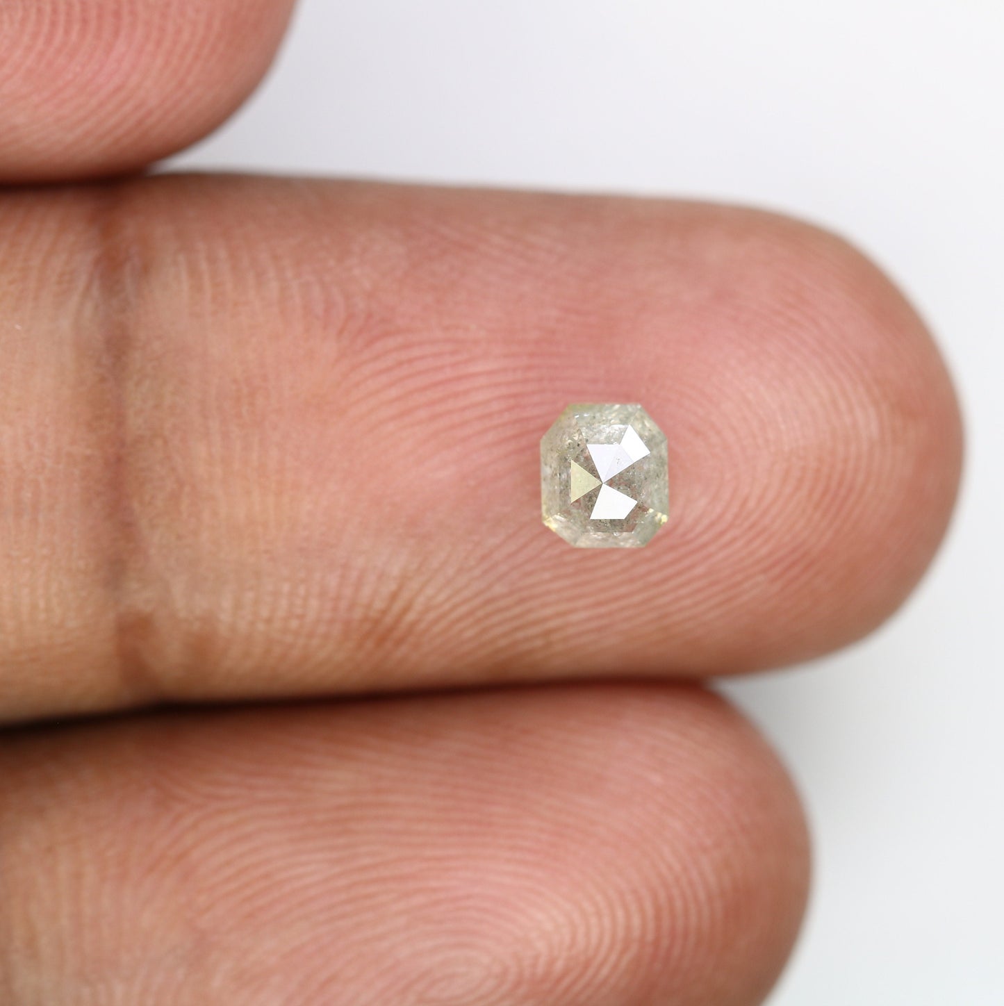 0.68 CT Emerald Cut Loose Diamond - Salt and Pepper Emerald Shape Diamond - Emerald For Wedding Ring - LABORDAY Offer - Customize Jewelry