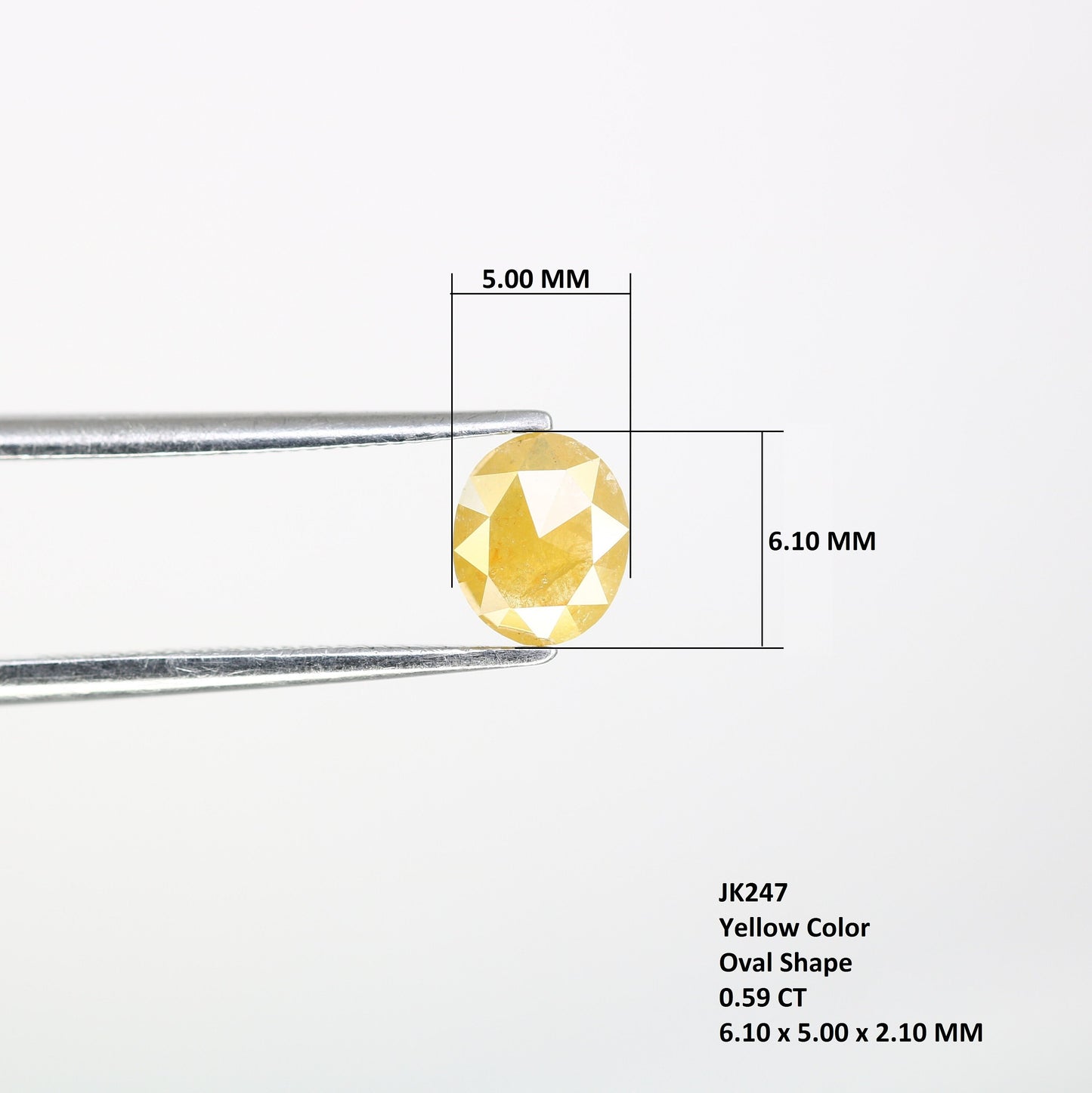 0.59 CT Oval Fancy Yellow Diamond - Unique Gemstone for Diamond Pendants, Custom Gold Rings & Jewelry, Perfect Gift for Her