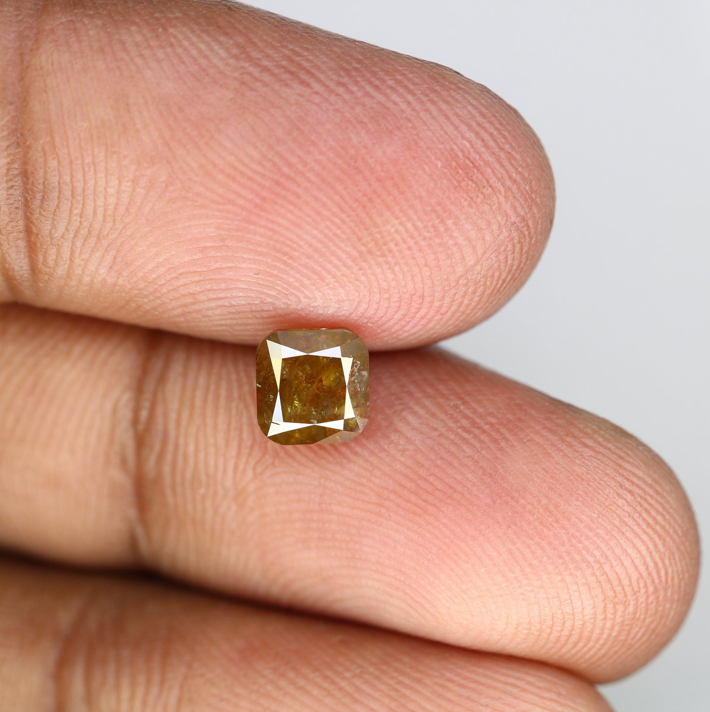 1.34 CT Cushion Cut Dark Green Diamond - Unique Gemstone for Proposal Rings, Diamond Pendants & Anniversary Gifts, Custom Gold Jewelry