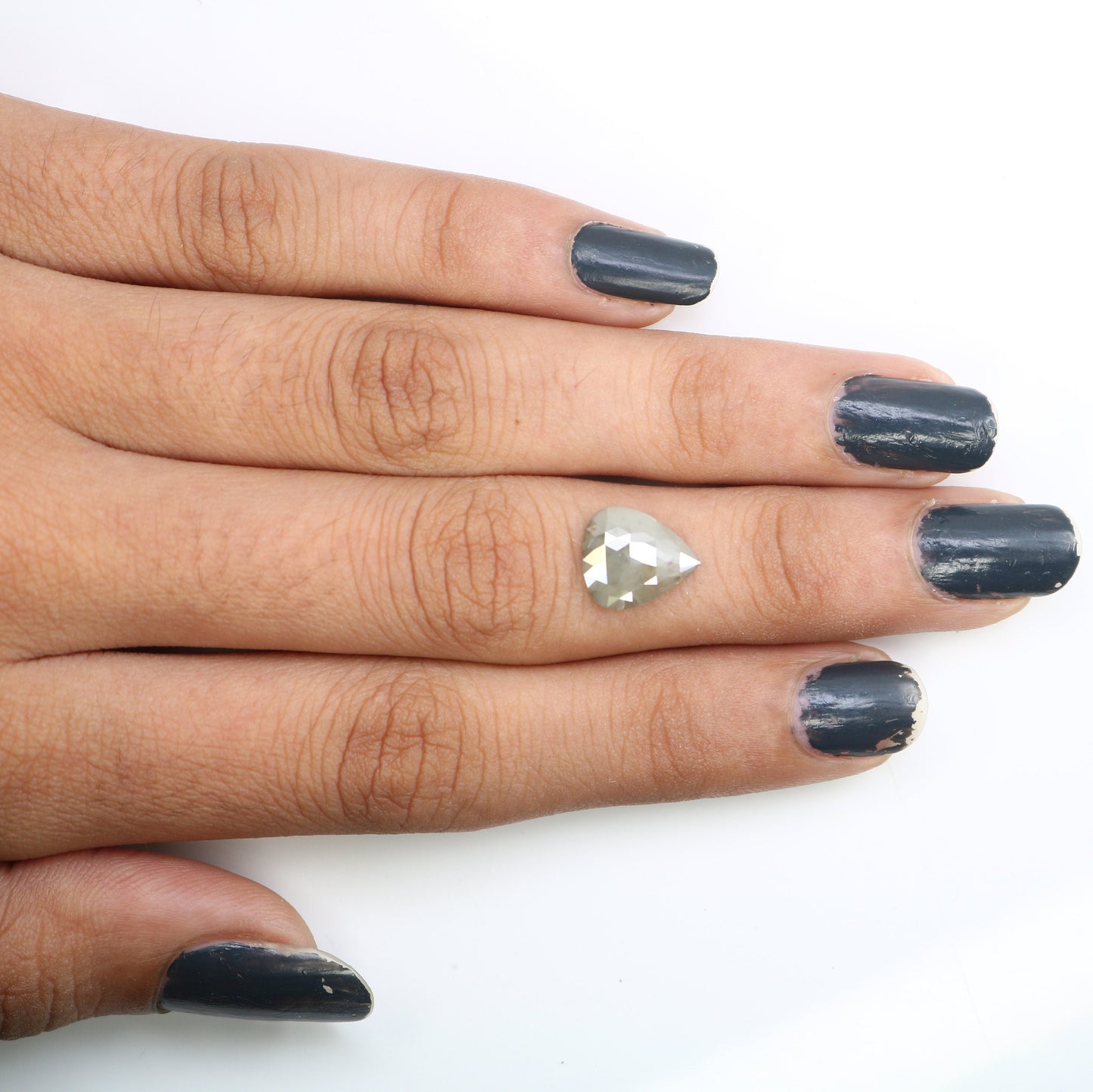 1.62 CT Natural Pear Shape Grey Diamond for Wedding Jewelry | Elegant Engagement Ring | Perfect Gift for Her | Unique Gold Ring Gemstone