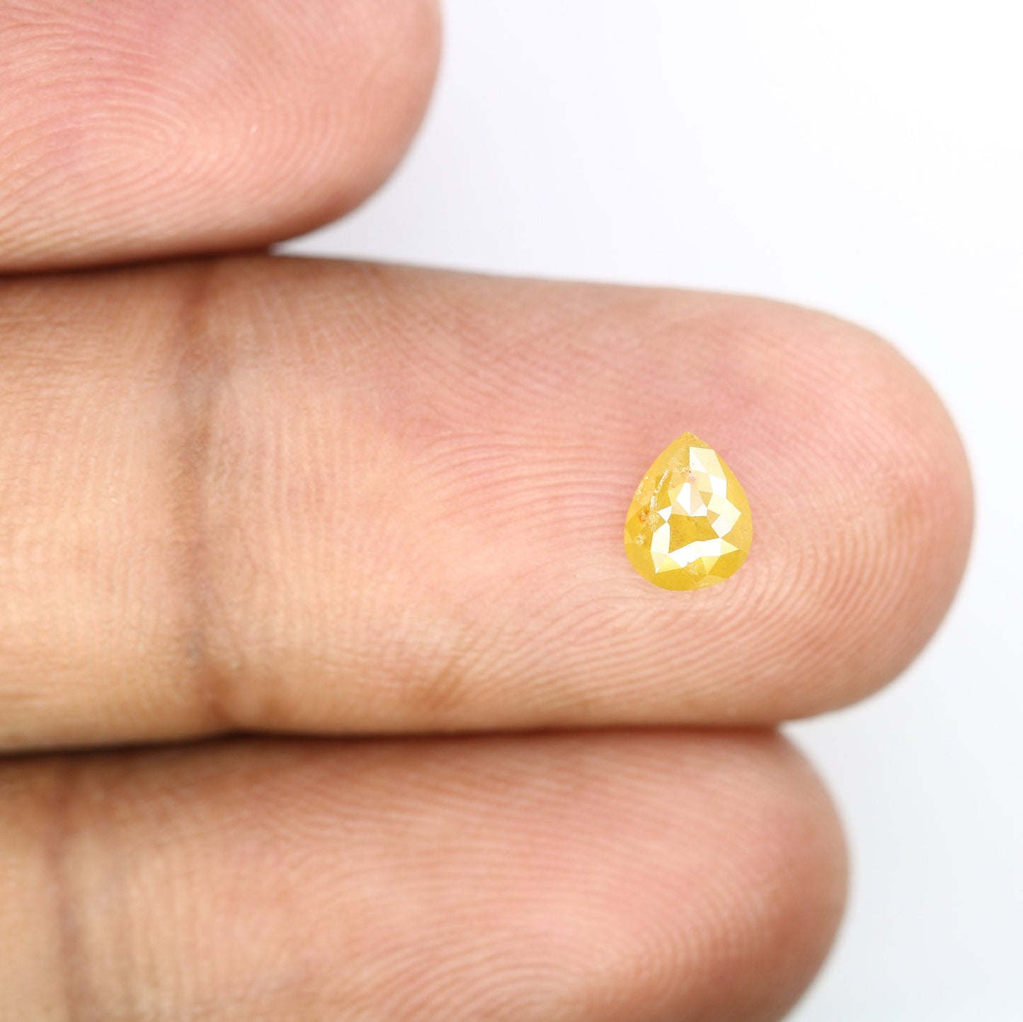 0.55 CT Pear Shape Rustic Yellow Color Diamond For Engagement Ring, Wedding Presence, Gift for FianceeFor Gold Ring Diamonds