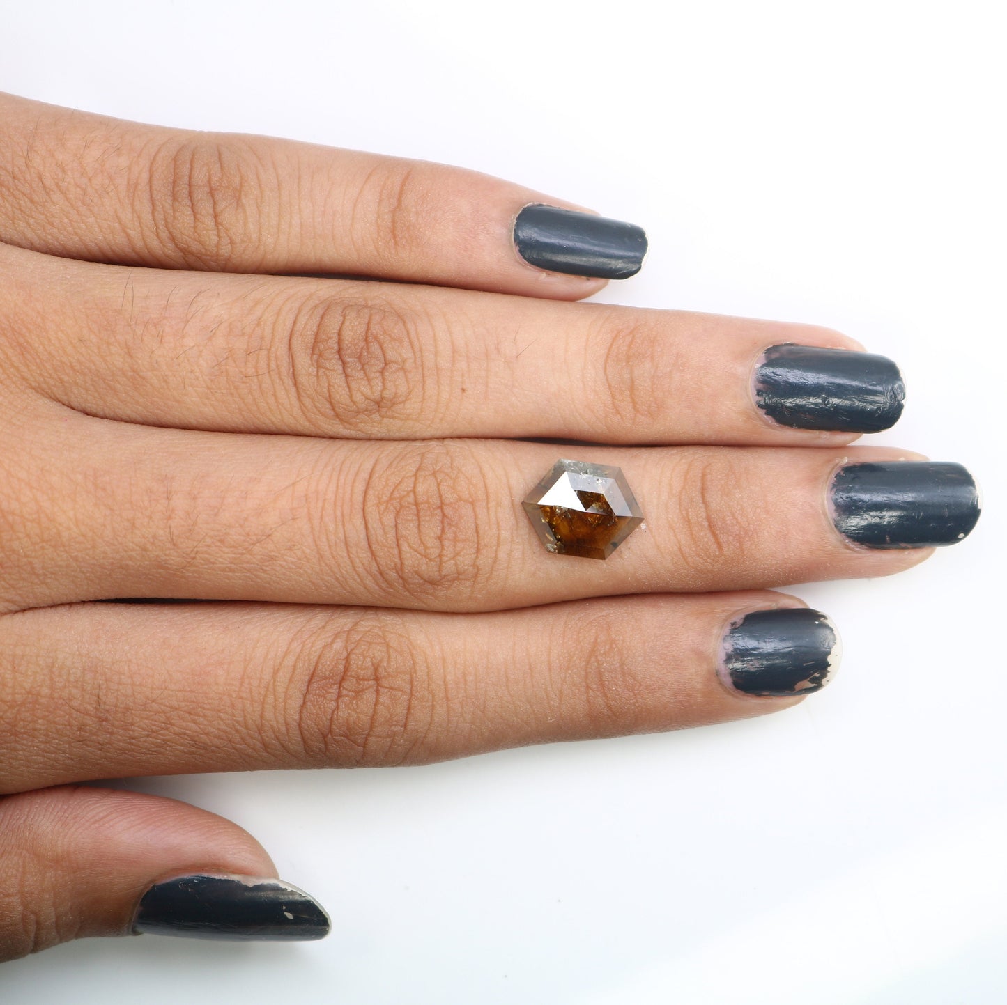 1.88 CT Salt and Pepper Hexagon Cut - Natural Loose Hexagon Shape -Unique Diamond for Ring - Special Gift for Her - Wholesaler of Diamond