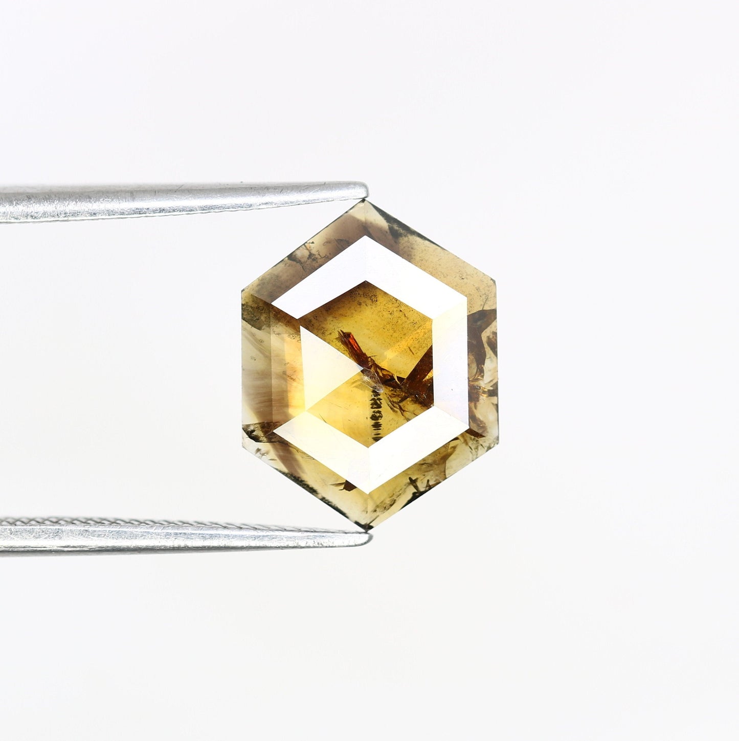 1.95 CT Salt and Pepper Hexagon Cut - Natural Loose Hexagon Shape -Unique Diamond for Ring - Special Gift for Her - Wholesaler of Diamond