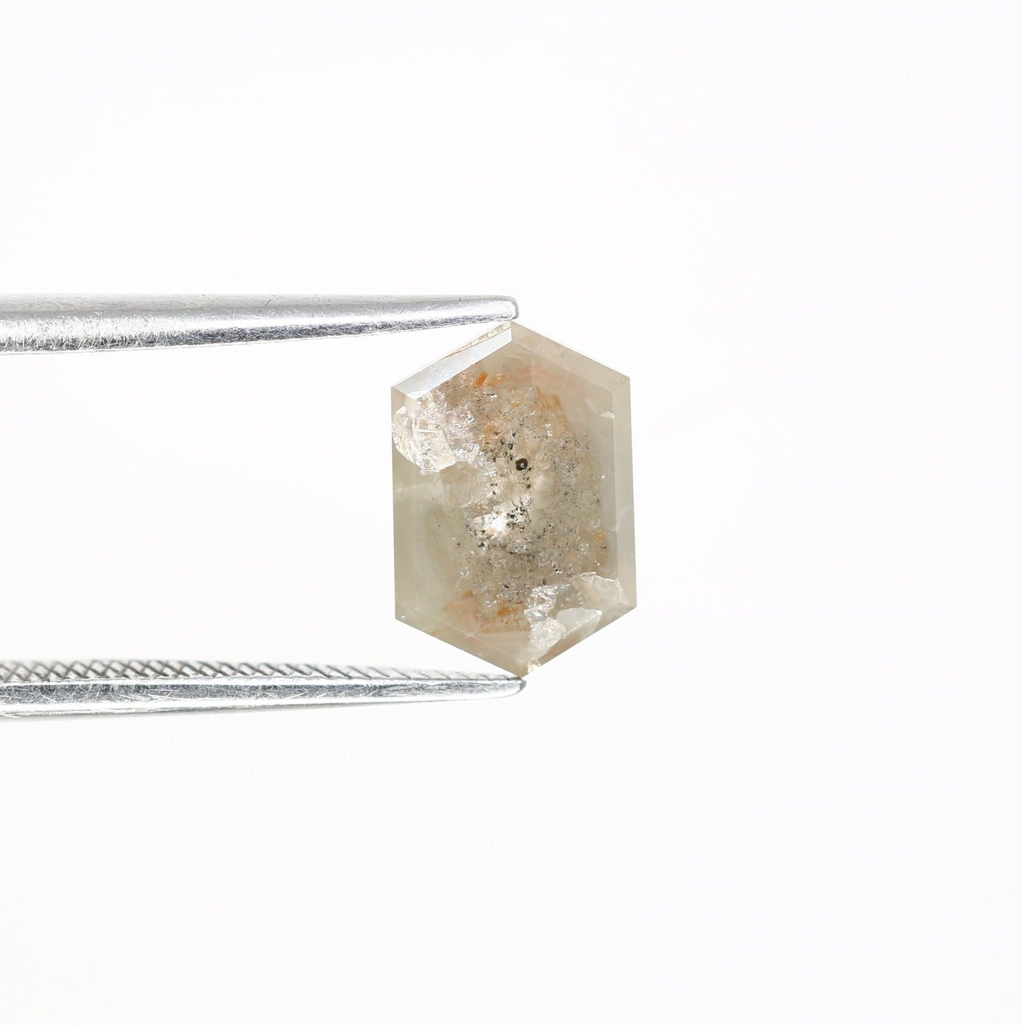 2 CT Salt and Pepper Hexagon Cut - Natural Loose Hexagon Shape -Unique Diamond for Ring - Special Gift for Her - Wholesaler of Diamond
