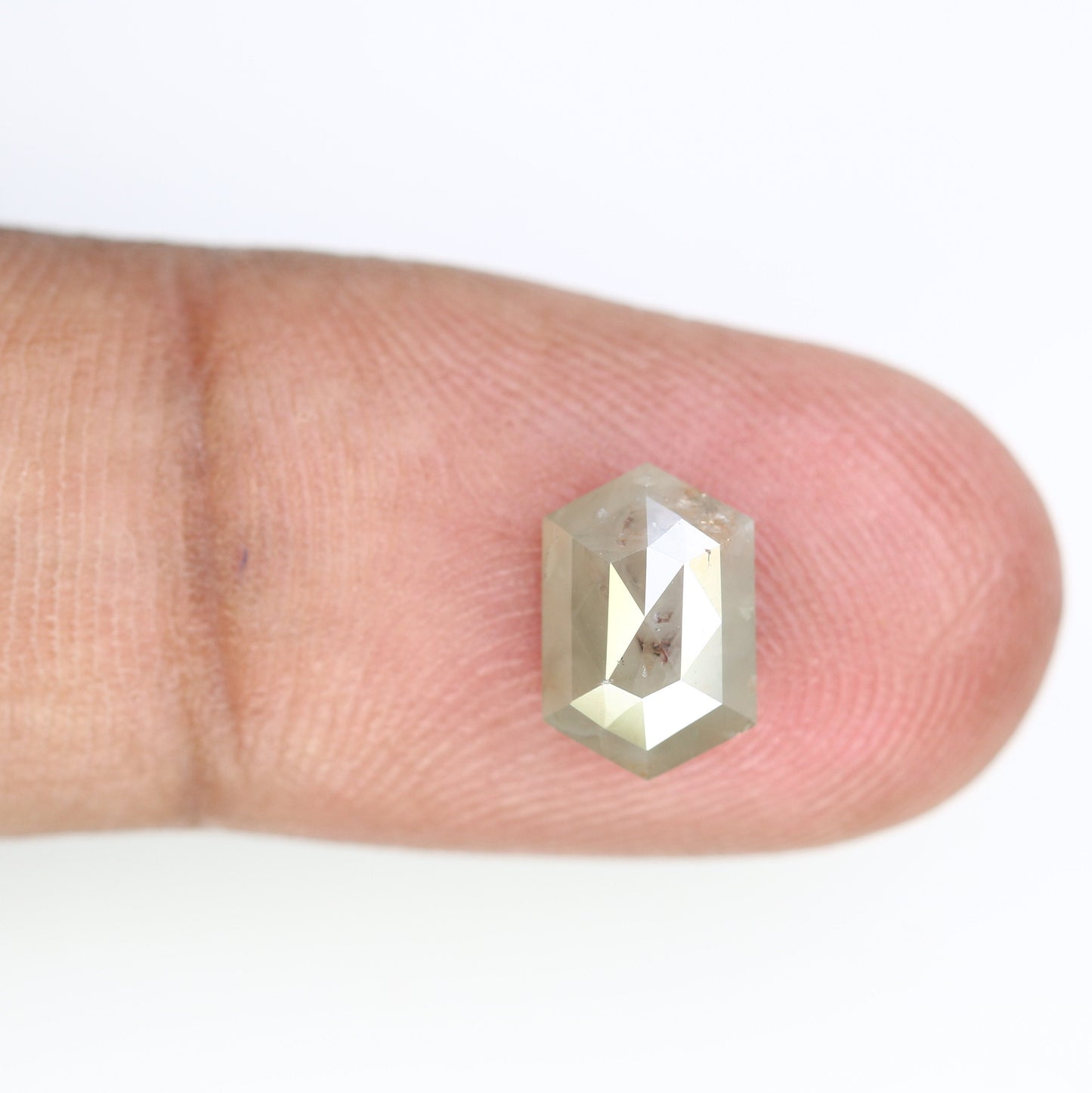 2 CT Salt and Pepper Hexagon Cut - Natural Loose Hexagon Shape -Unique Diamond for Ring - Special Gift for Her - Wholesaler of Diamond