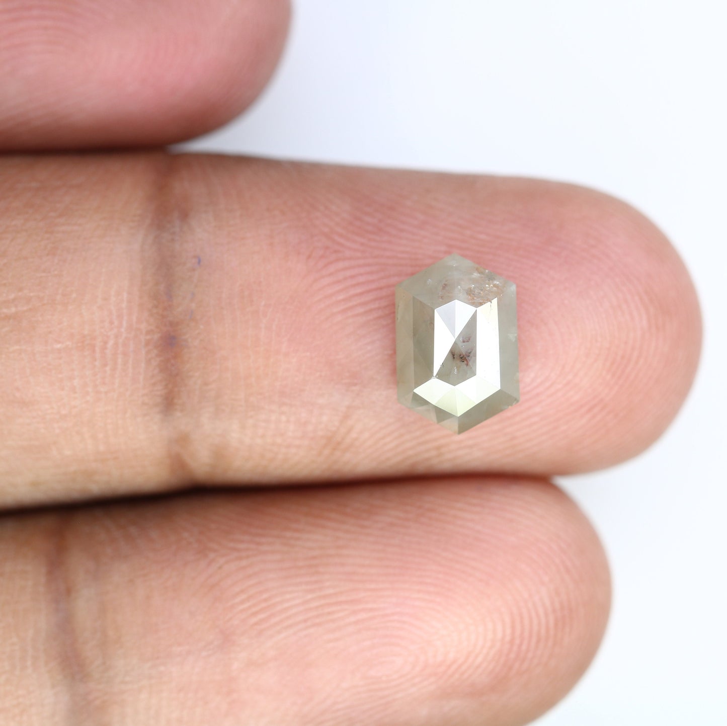 2 CT Salt and Pepper Hexagon Cut - Natural Loose Hexagon Shape -Unique Diamond for Ring - Special Gift for Her - Wholesaler of Diamond