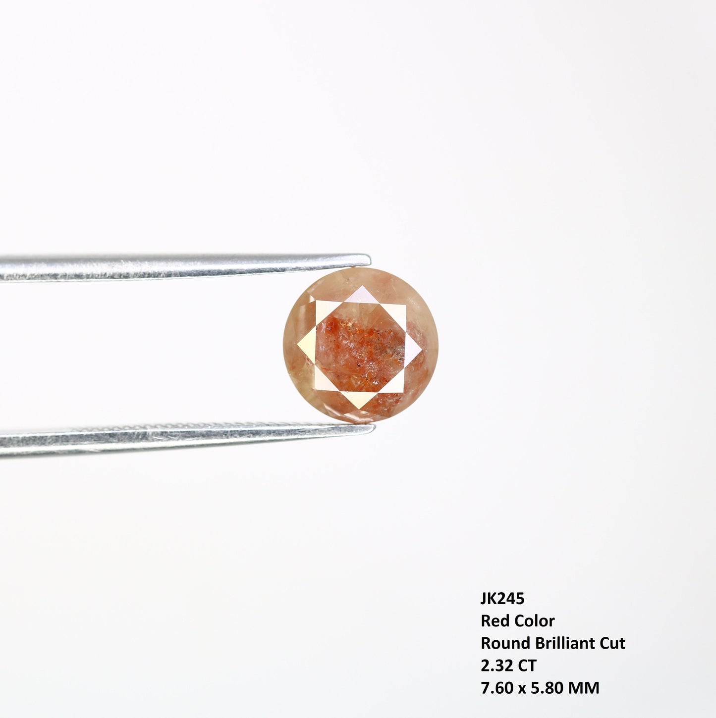 2.32 CT Fancy Red Round Brilliant Cut Diamond | Ideal for Multiple Occasions | Wedding Jewelry | Custom Jewelry Making | Gold Ring Diamonds