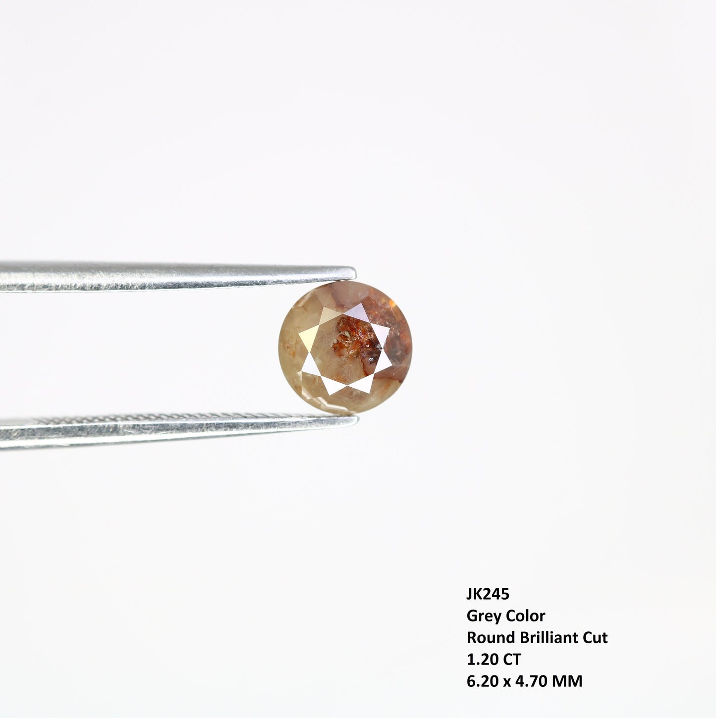 1.20 CT Fancy Grey Color Round Brilliant Cut Natural Diamond For Proposal Ring | Gift For HerFor Gold Ring Diamonds