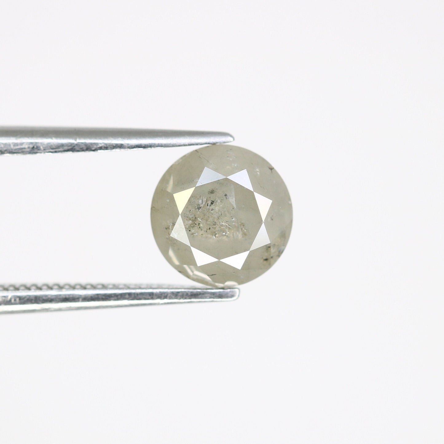 1.52 CT Grey Round Natural Brilliant Cut Diamond | Ideal for Multiple Occasions and Wedding Jewelry | Custom Gold Ring Setting