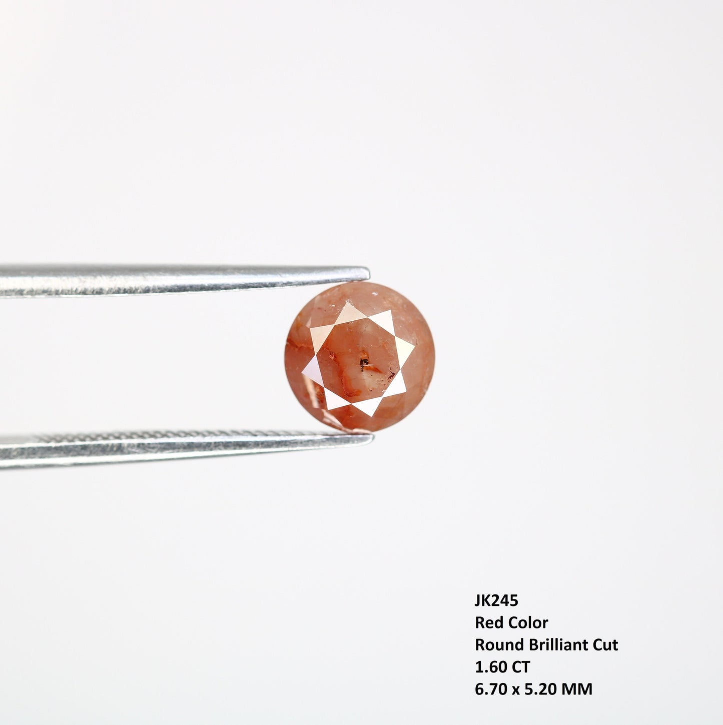 1.60 CT Red Round Brilliant Cut Diamond | Ideal for Promise Ring | Perfect Gift for Her | Custom Ring Design | Gold Ring Diamonds
