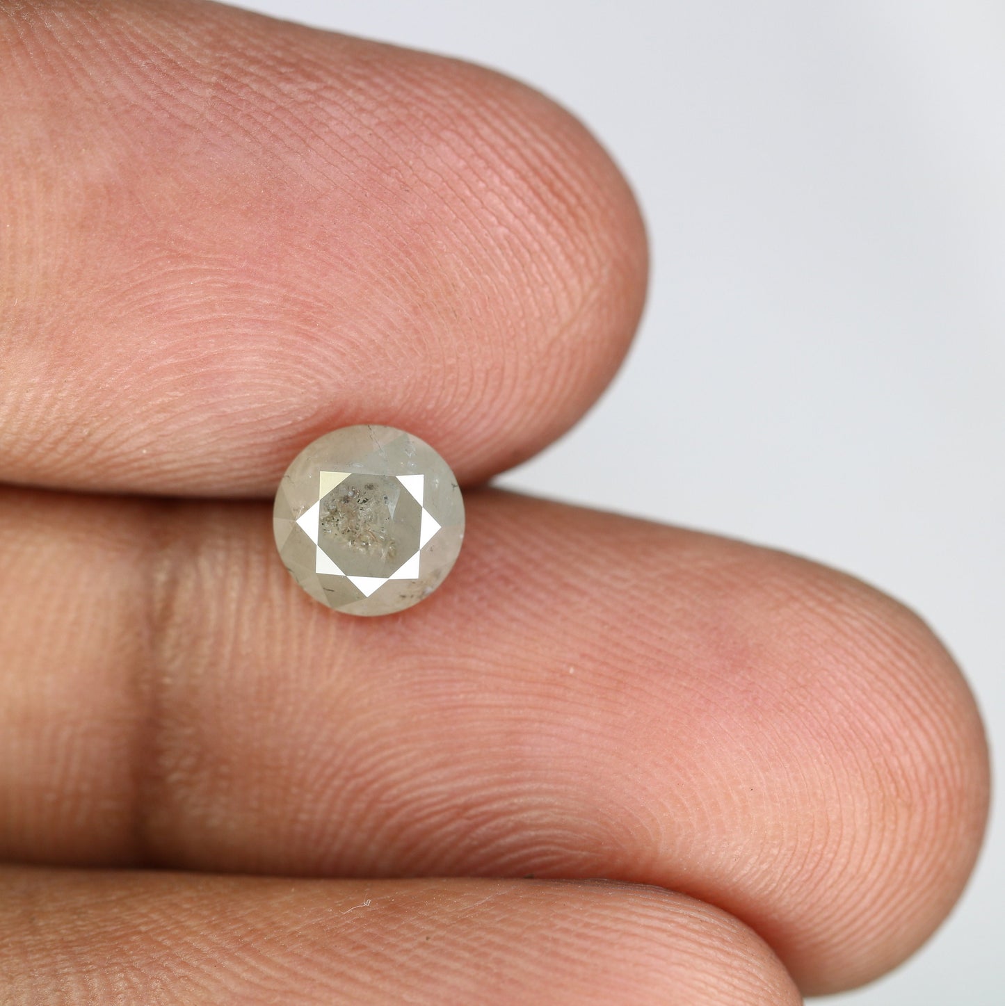 1.52 CT Grey Round Natural Brilliant Cut Diamond | Ideal for Multiple Occasions and Wedding Jewelry | Custom Gold Ring Setting