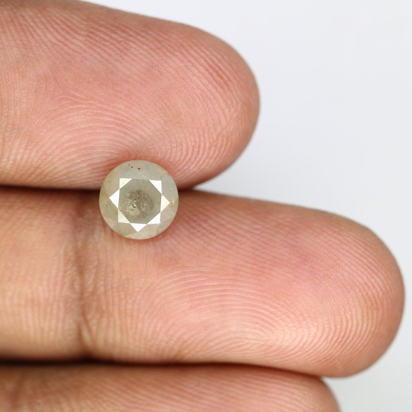 1.95 CT Grey Galaxy Round Brilliant Cut Diamond | Fancy Color for Wedding Band | Custom Wedding Band Design | Gold Ring Setting