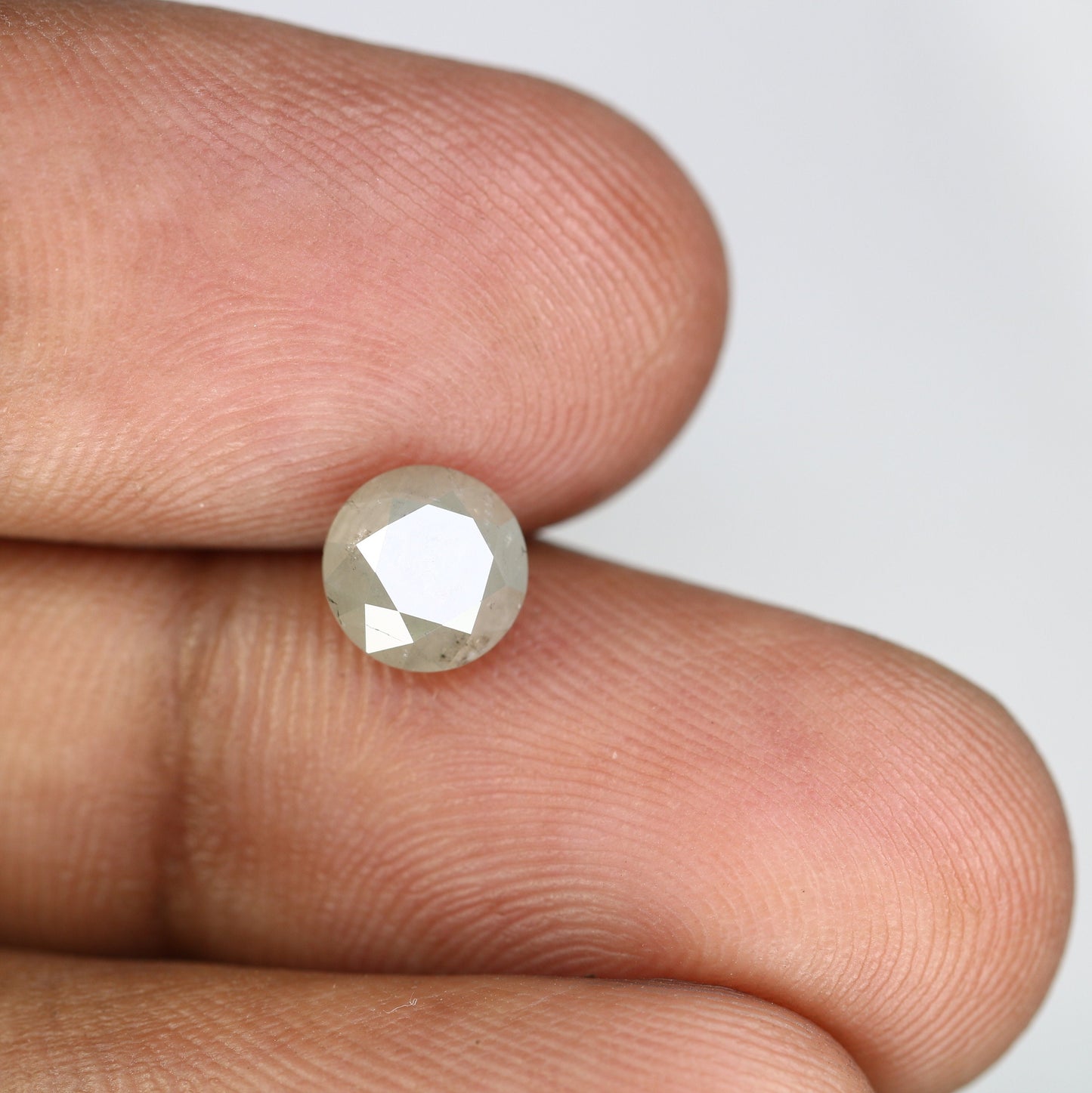 1.52 CT Grey Round Natural Brilliant Cut Diamond | Ideal for Multiple Occasions and Wedding Jewelry | Custom Gold Ring Setting