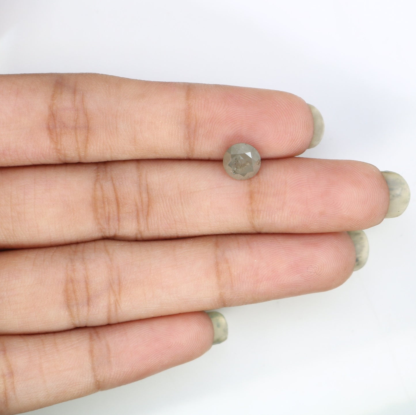 1.52 CT Grey Round Natural Brilliant Cut Diamond | Ideal for Multiple Occasions and Wedding Jewelry | Custom Gold Ring Setting