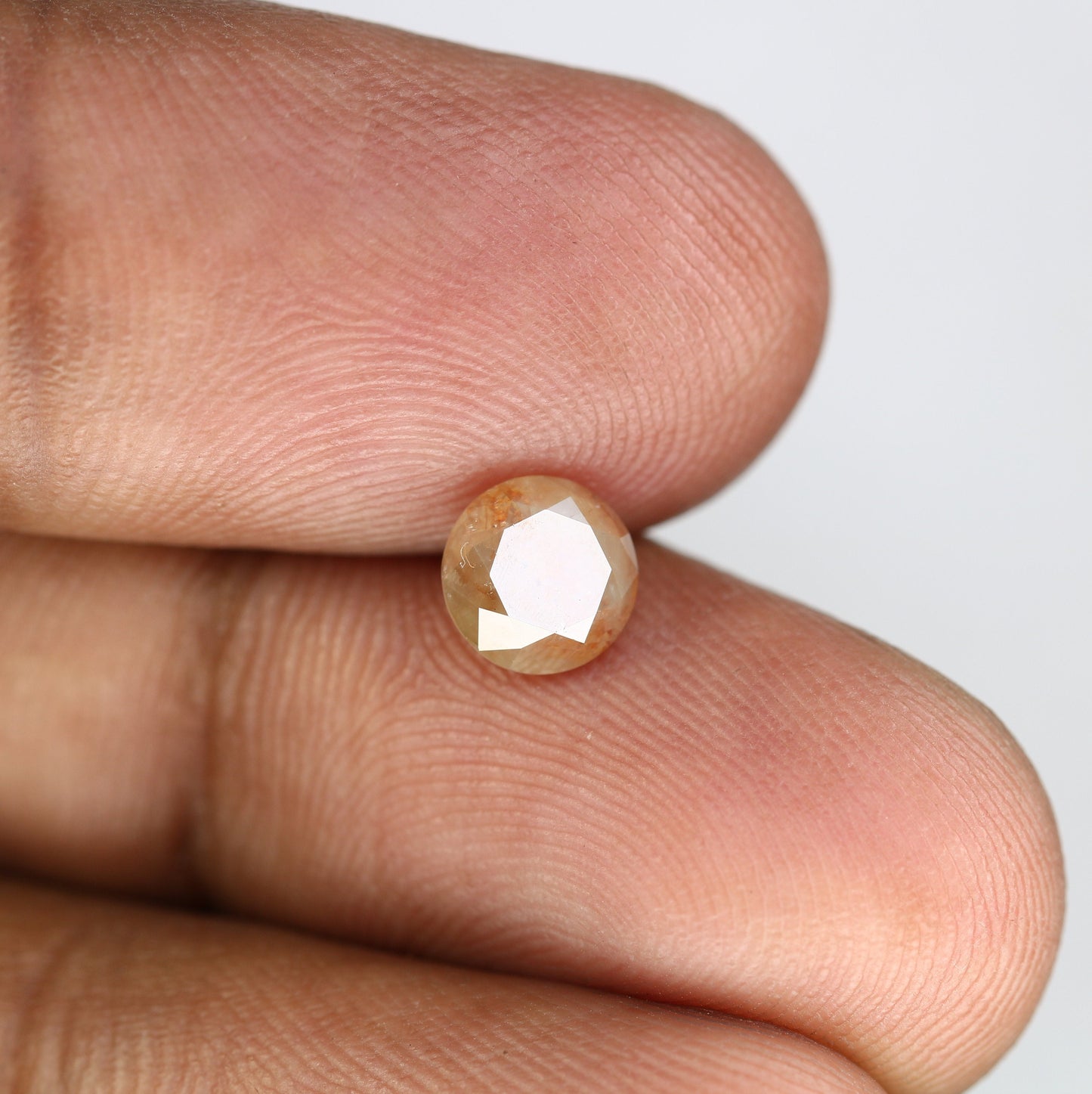 1.32 CT Natural Peach Rustic Brilliant Cut Diamond | Ideal for Wedding or Engagement Ring | Custom Gold Ring Setting