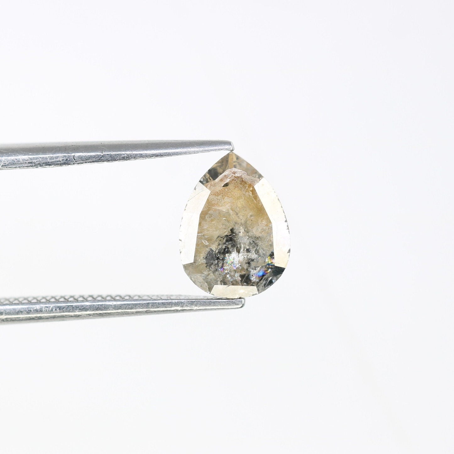 1.18 CT Salt And Pepper Pear Shaped Diamond For Multiple Occassion And Wedding | Gift For HerFor Gold Ring Diamonds