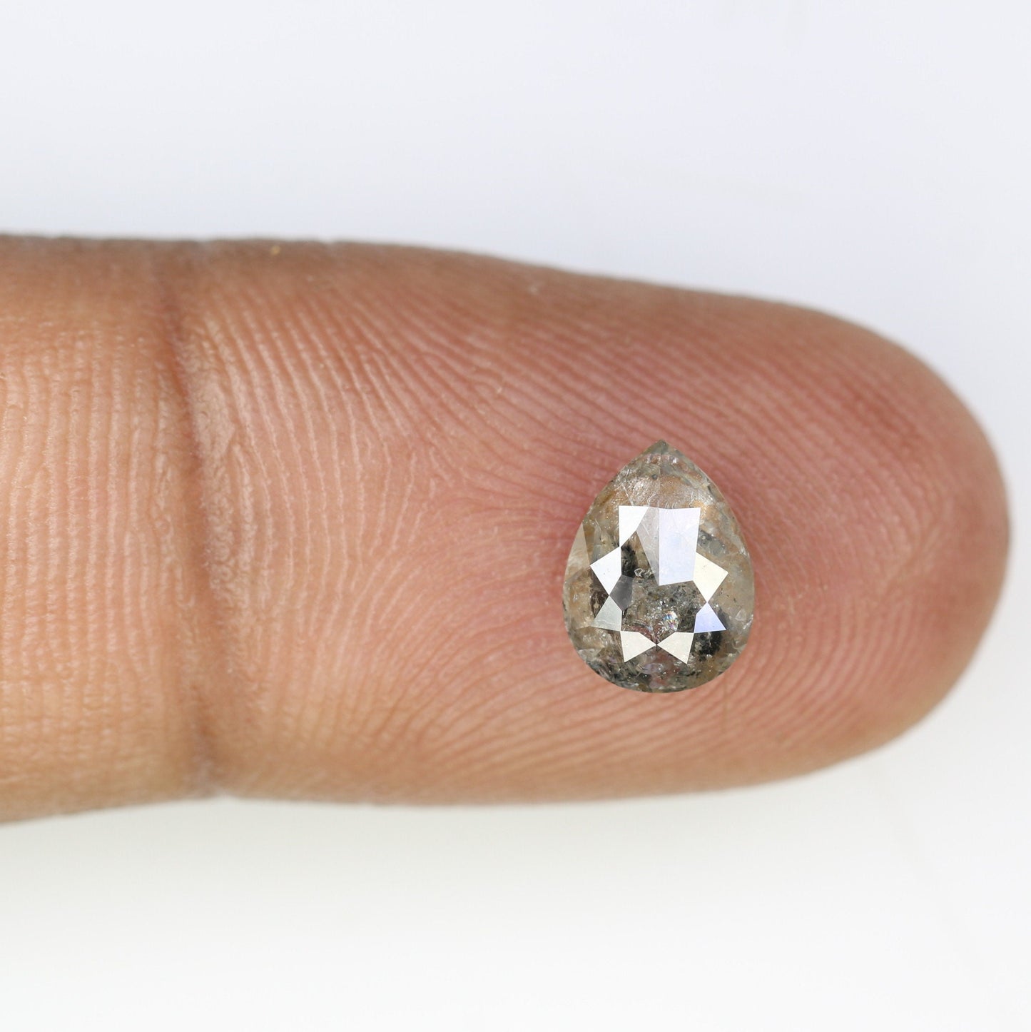 1.18 CT Salt And Pepper Pear Shaped Diamond For Multiple Occassion And Wedding | Gift For HerFor Gold Ring Diamonds