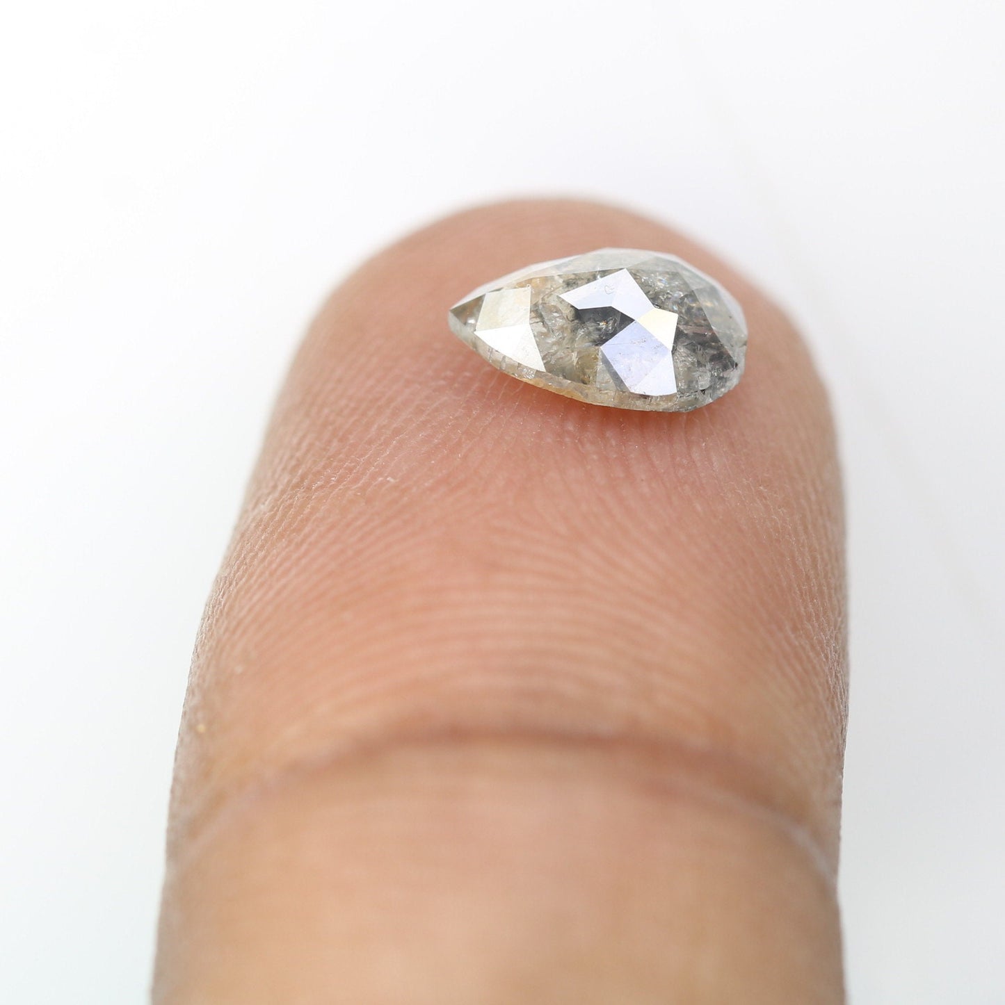 1.18 CT Salt And Pepper Pear Shaped Diamond For Multiple Occassion And Wedding | Gift For HerFor Gold Ring Diamonds