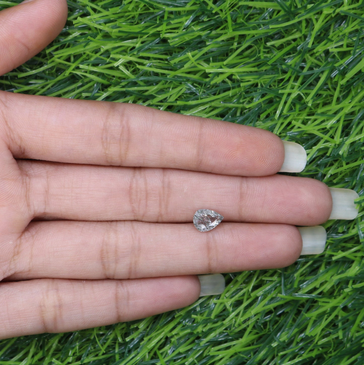 0.86 CT Pear Cut Rutile Natural Gemstone For Engagement Ring | Wedding Ring | Proposal Ring | Gift For HerFor Gold Ring Diamonds