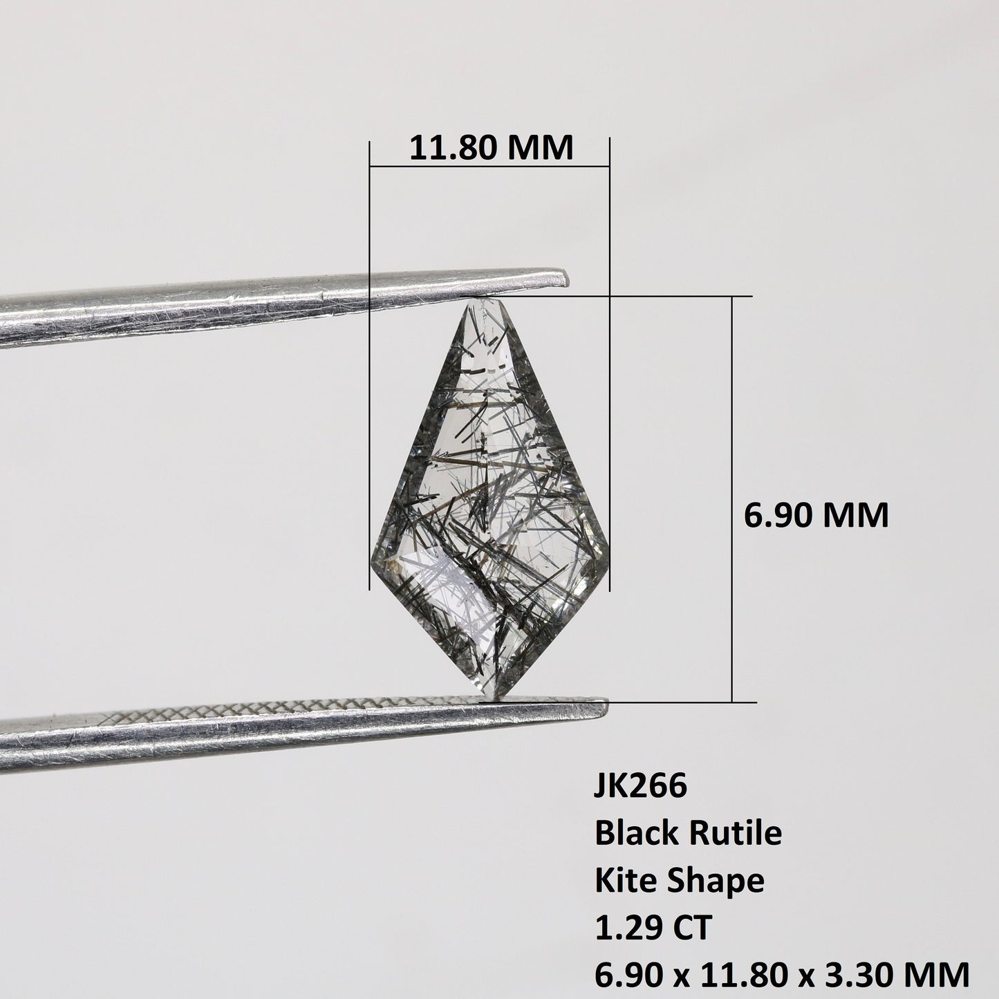 1.29 CT Kite Shape Loose Black Gemstone for Multiple Occasions - Elegant Statement Jewelry and Gift for Daughter with Gold Ring and Diamonds