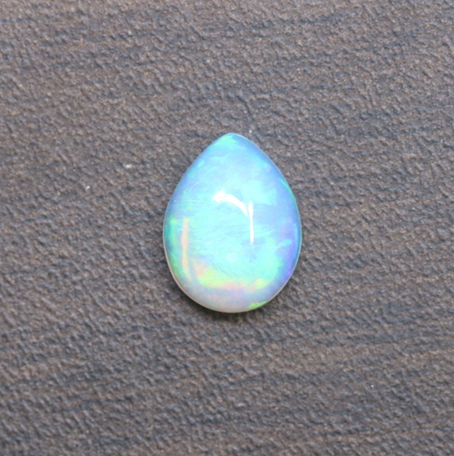 1.49 CT Rainbow Blue Opal Pear Shape Gemstone for Engagement Ring - Stunning Wedding Ring and Gift for Her with Gold Ring and Diamonds