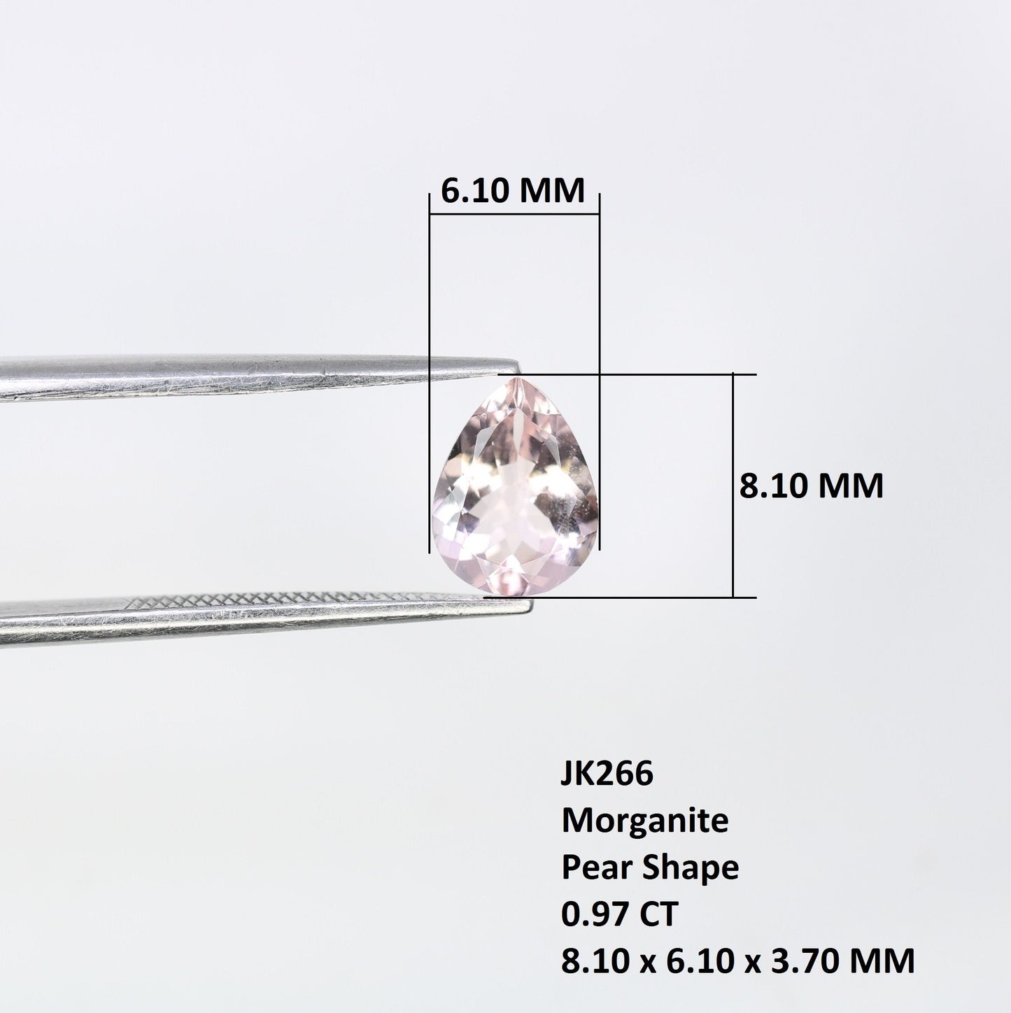 0.97 CT Natural Pink Morganite Pear Gemstone for Engagement Ring - Perfect Gift for Sister