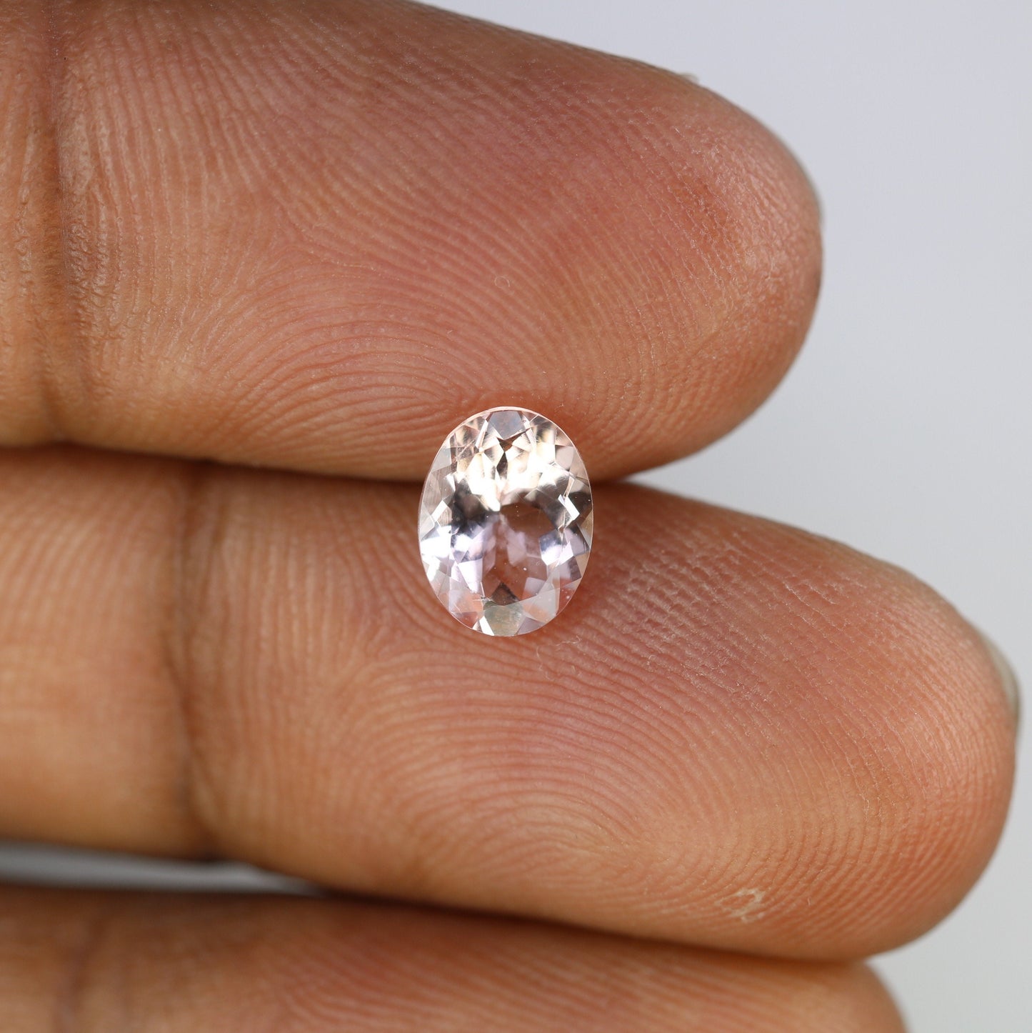 1.18 CT Pink Morganite Loose Gemstone - Oval Shape Natural Earth Mined Stone for Elegant Jewelry Designs