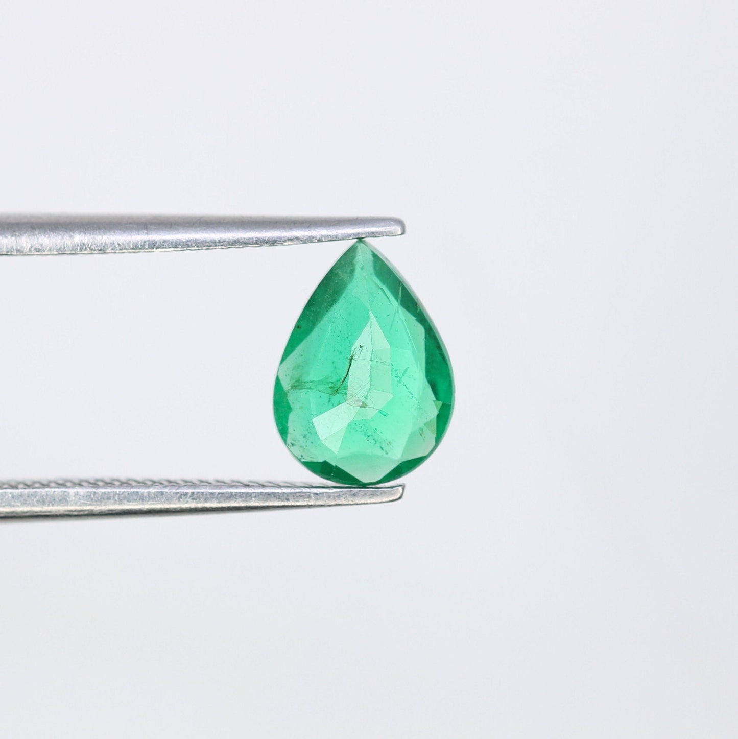 0.74 CT natural Colombian emerald pear shape gemstone - faceted loose gem for jewelry making